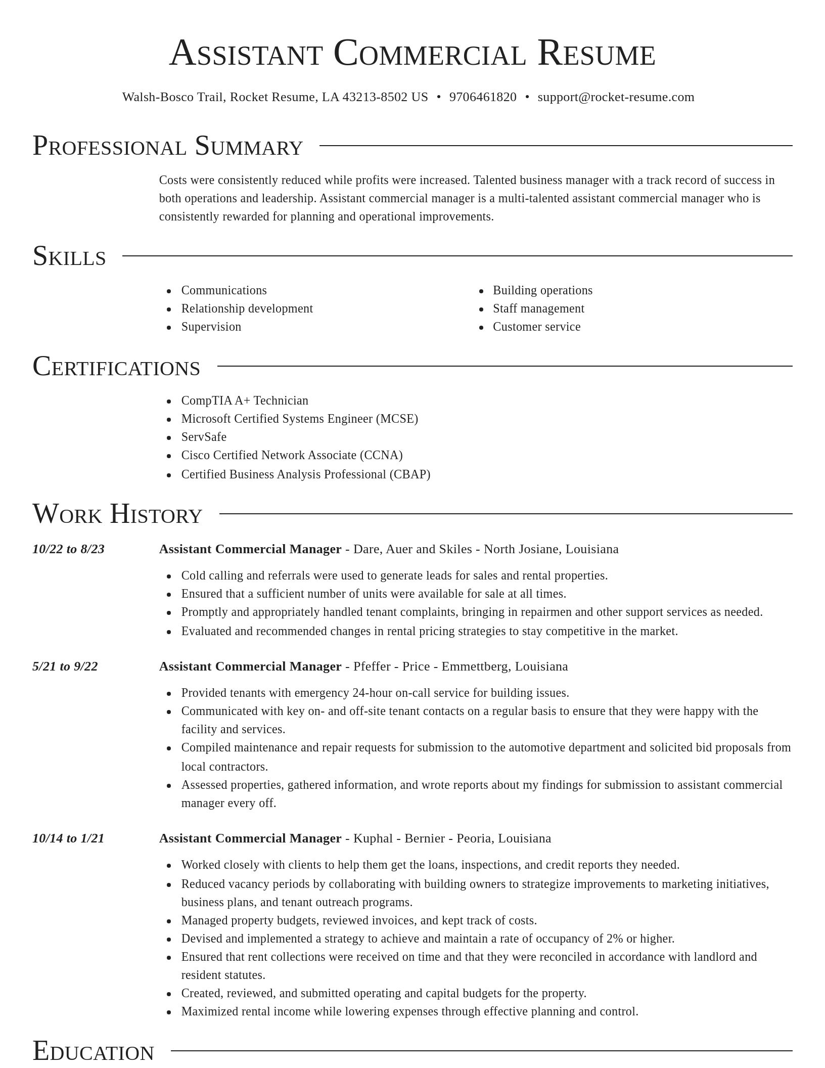 Director resume template