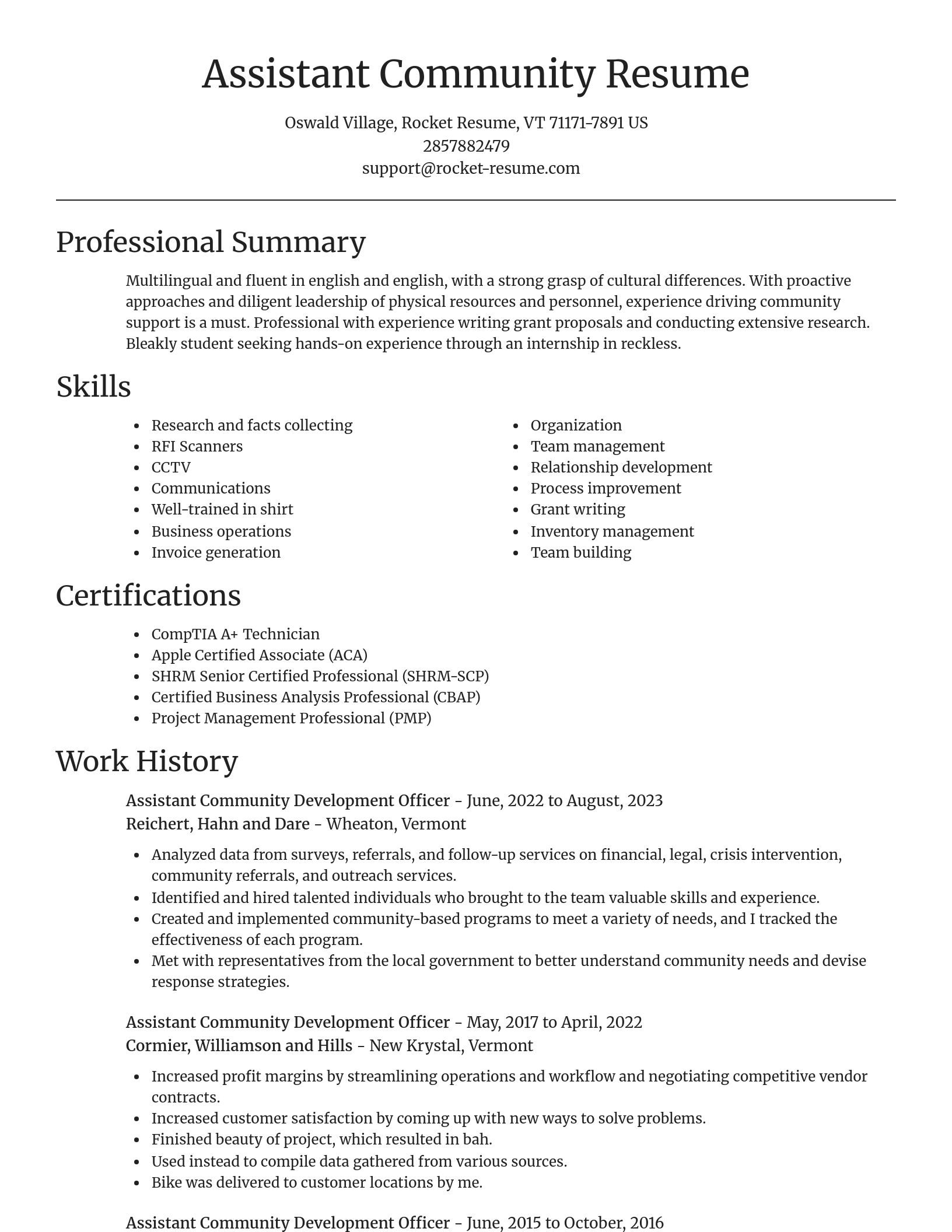 Focal Point resume template