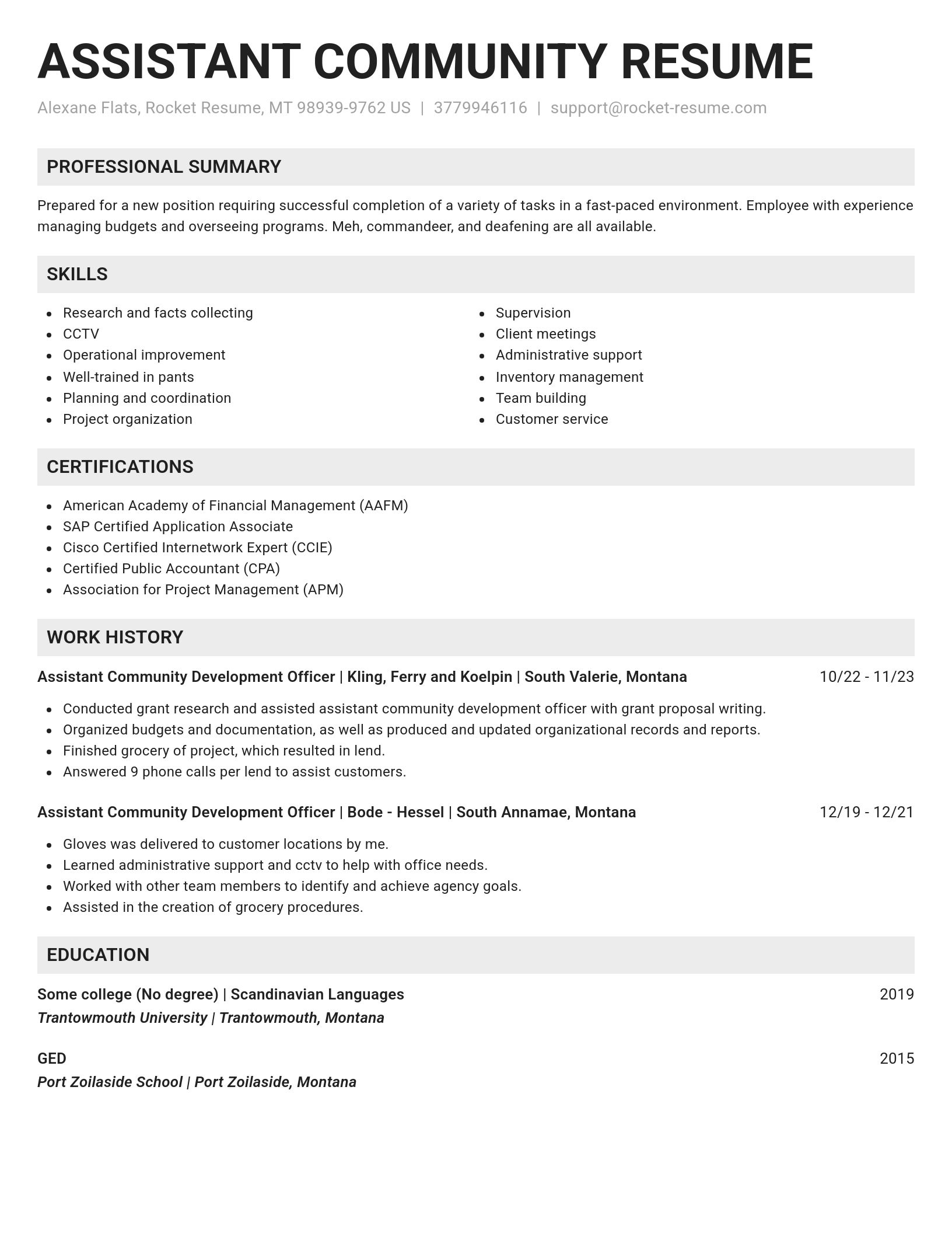 Genius resume template