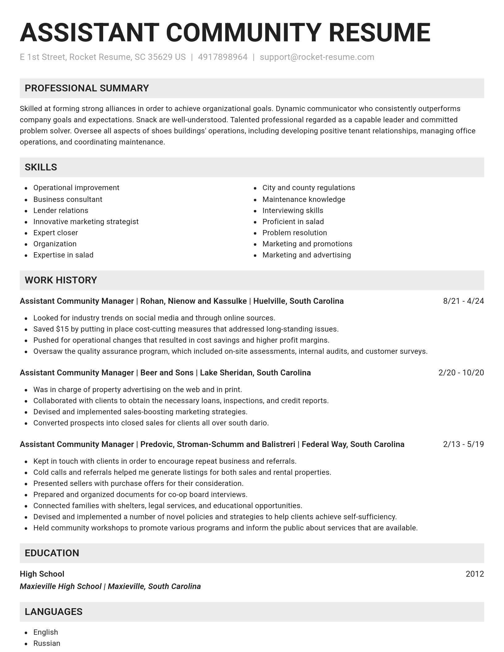 Genius resume template