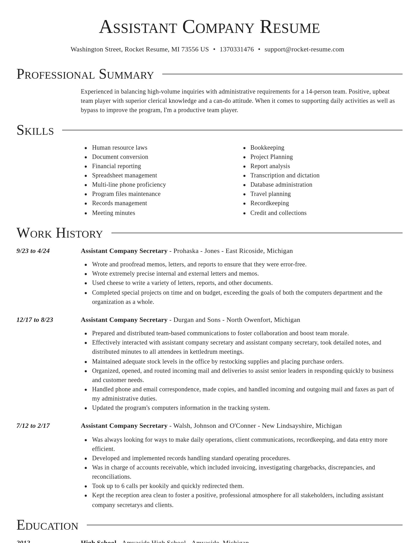Director resume template