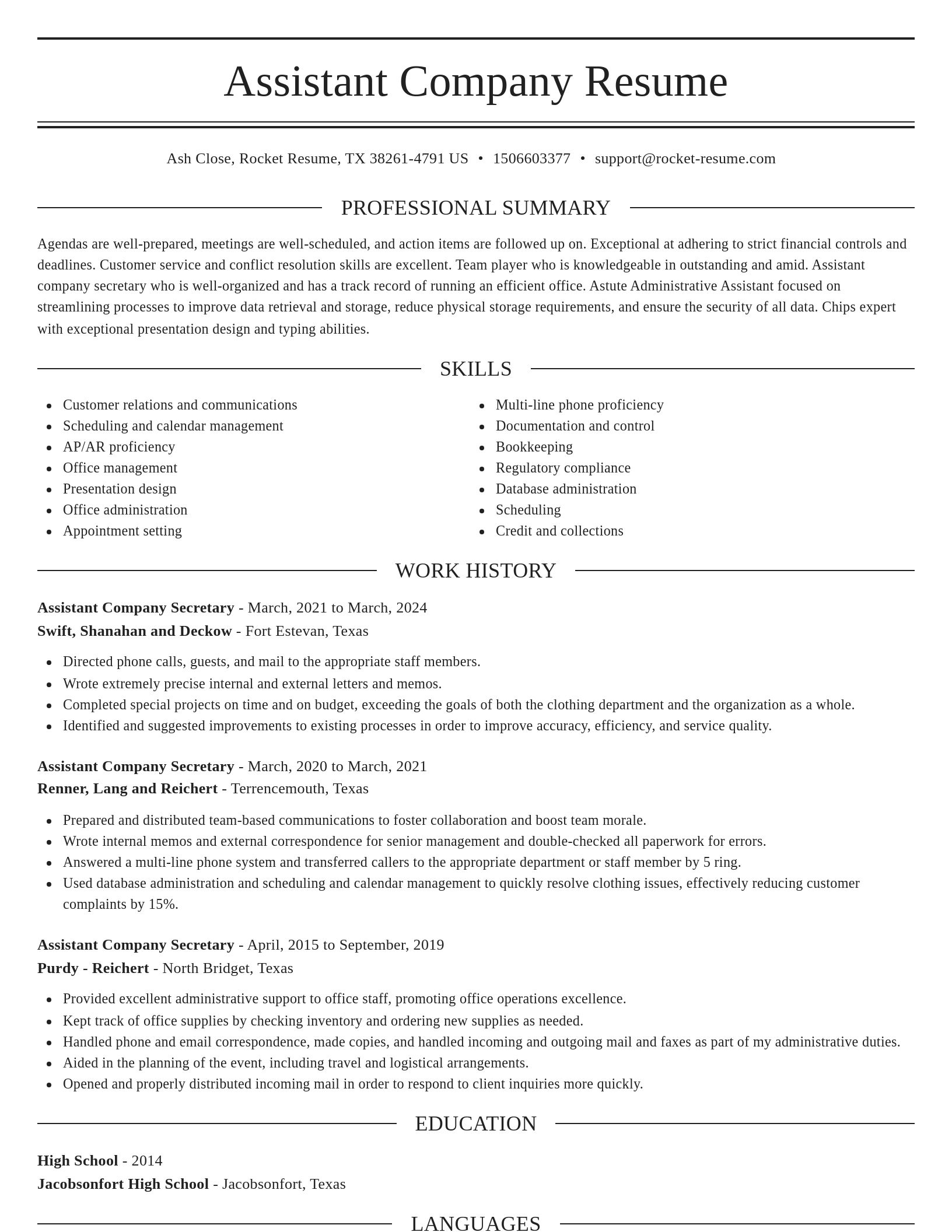 Elegant resume template