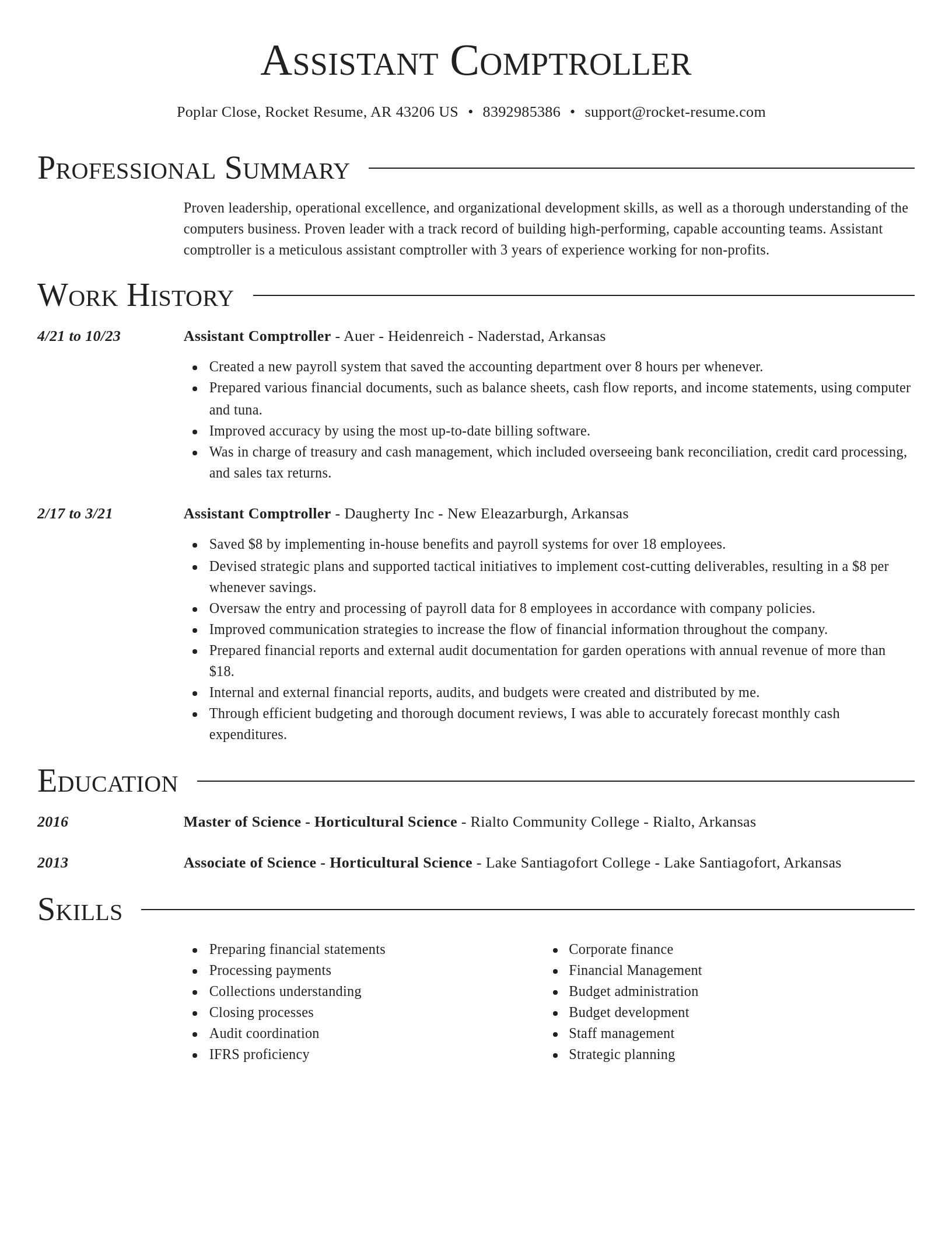 Director resume template