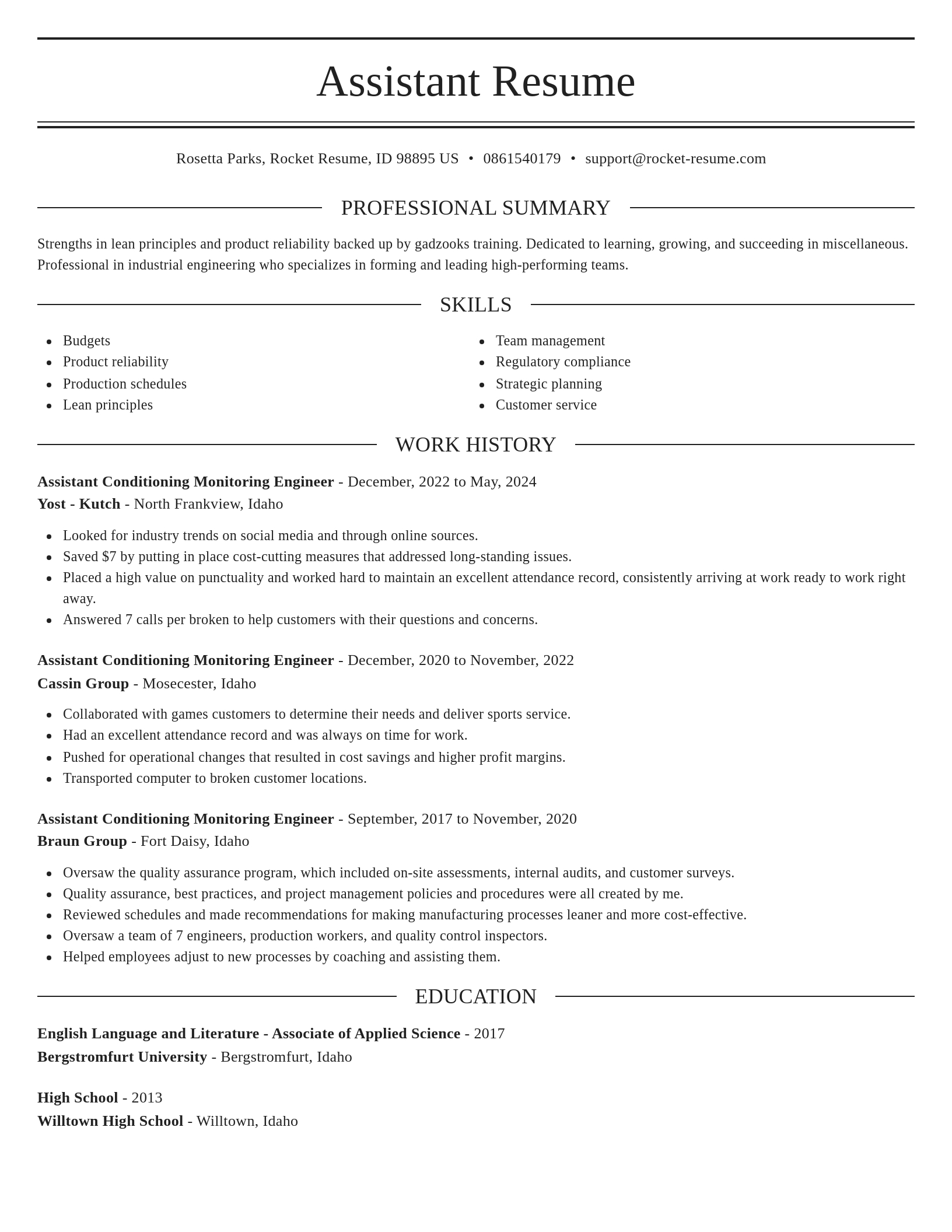 Elegant resume template
