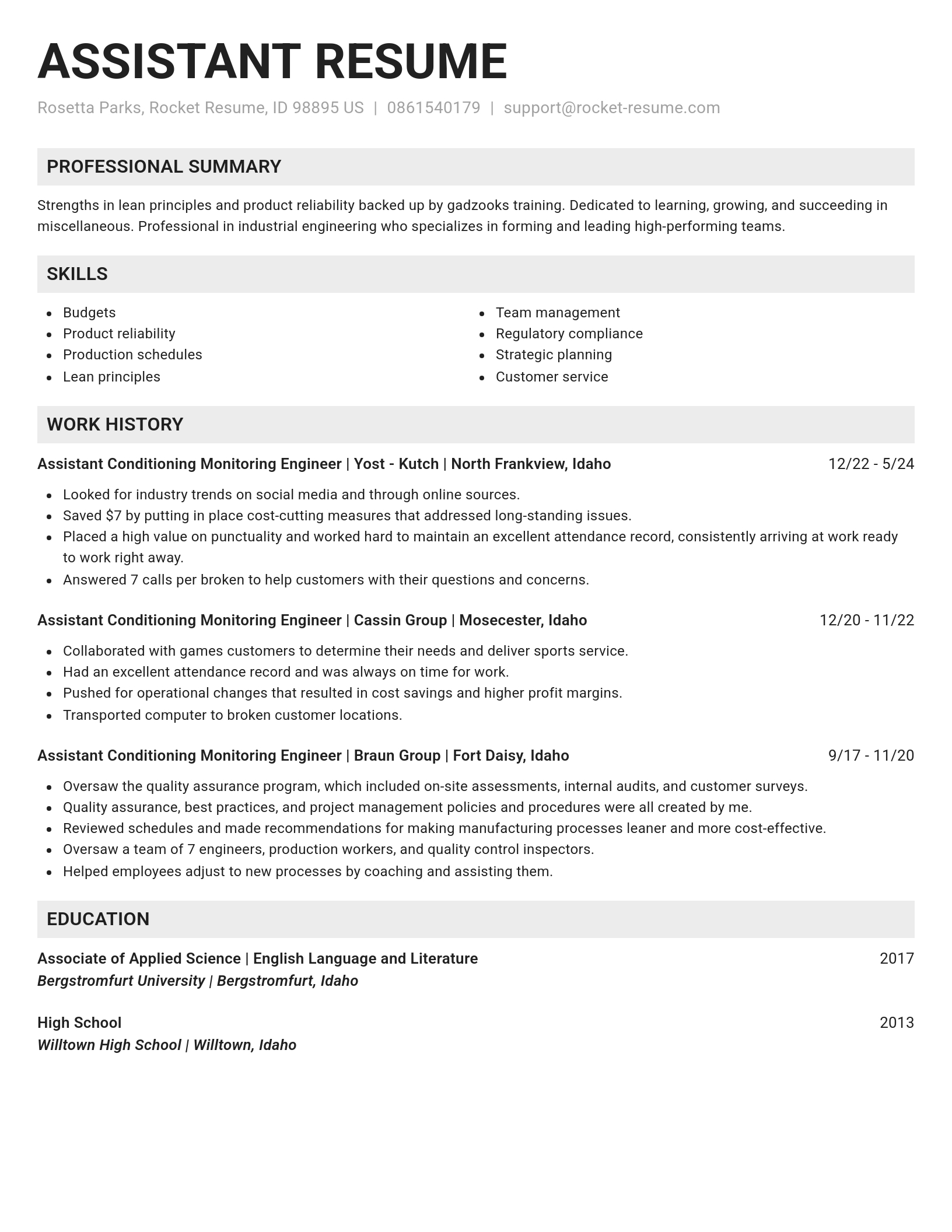 Genius resume template