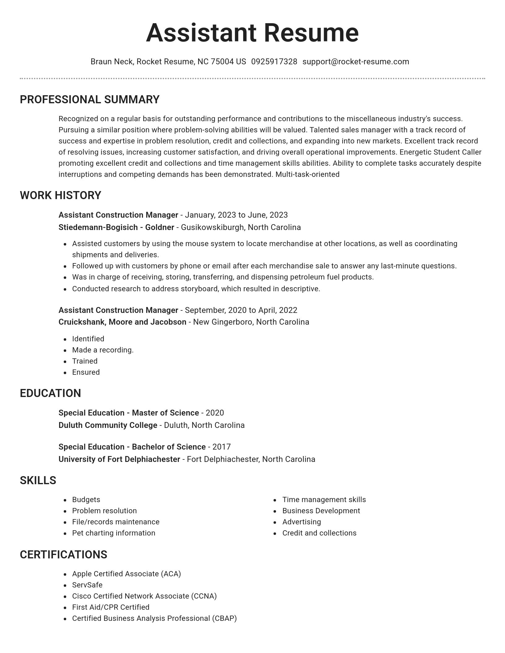 Brilliant resume template