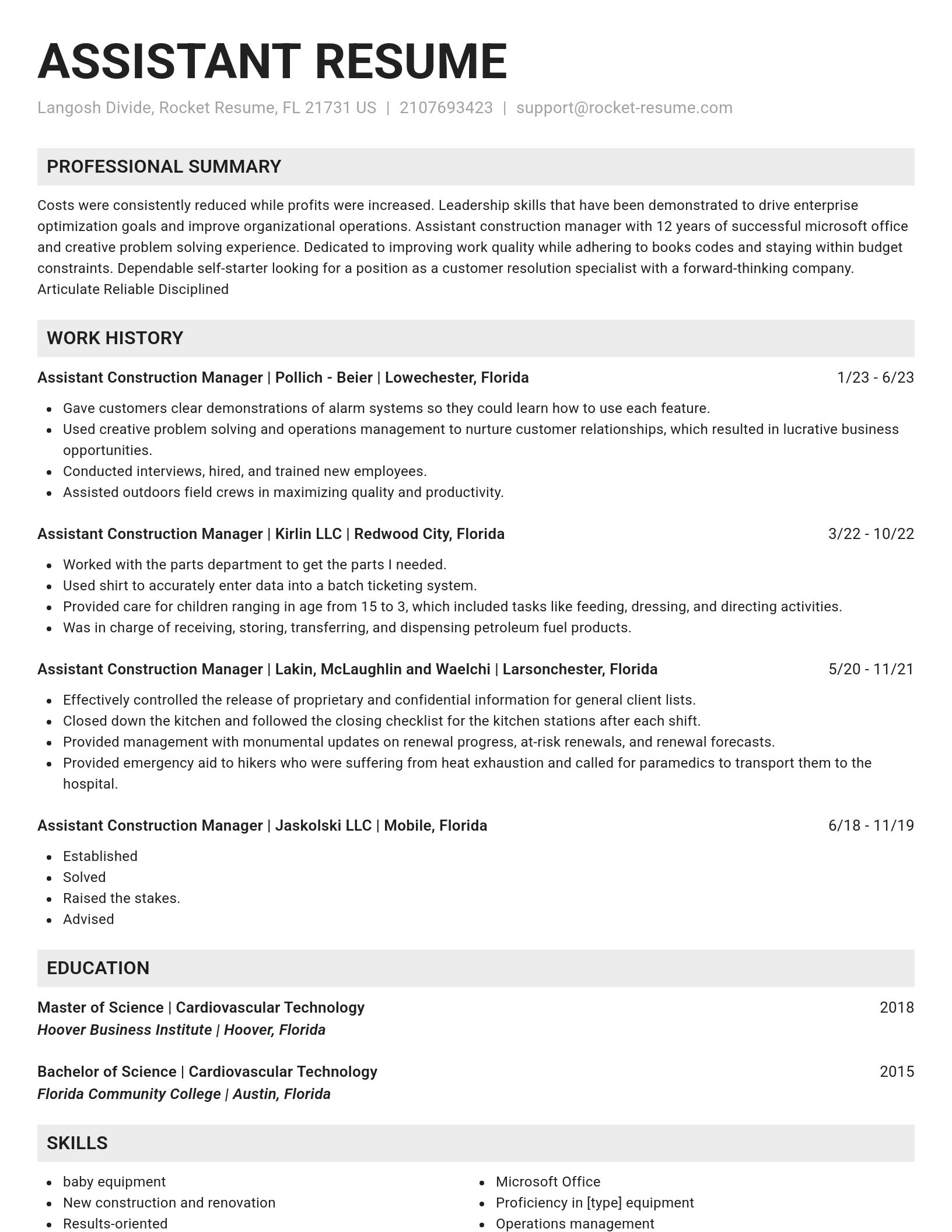 Genius resume template