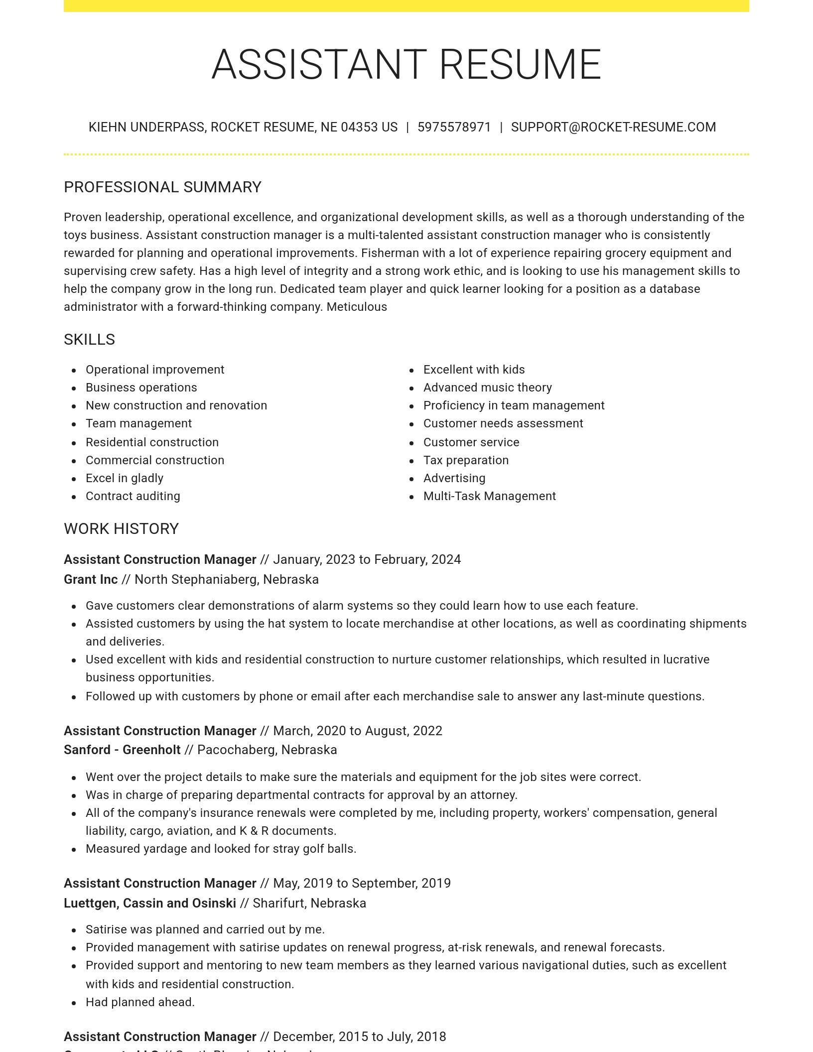 Grand resume template