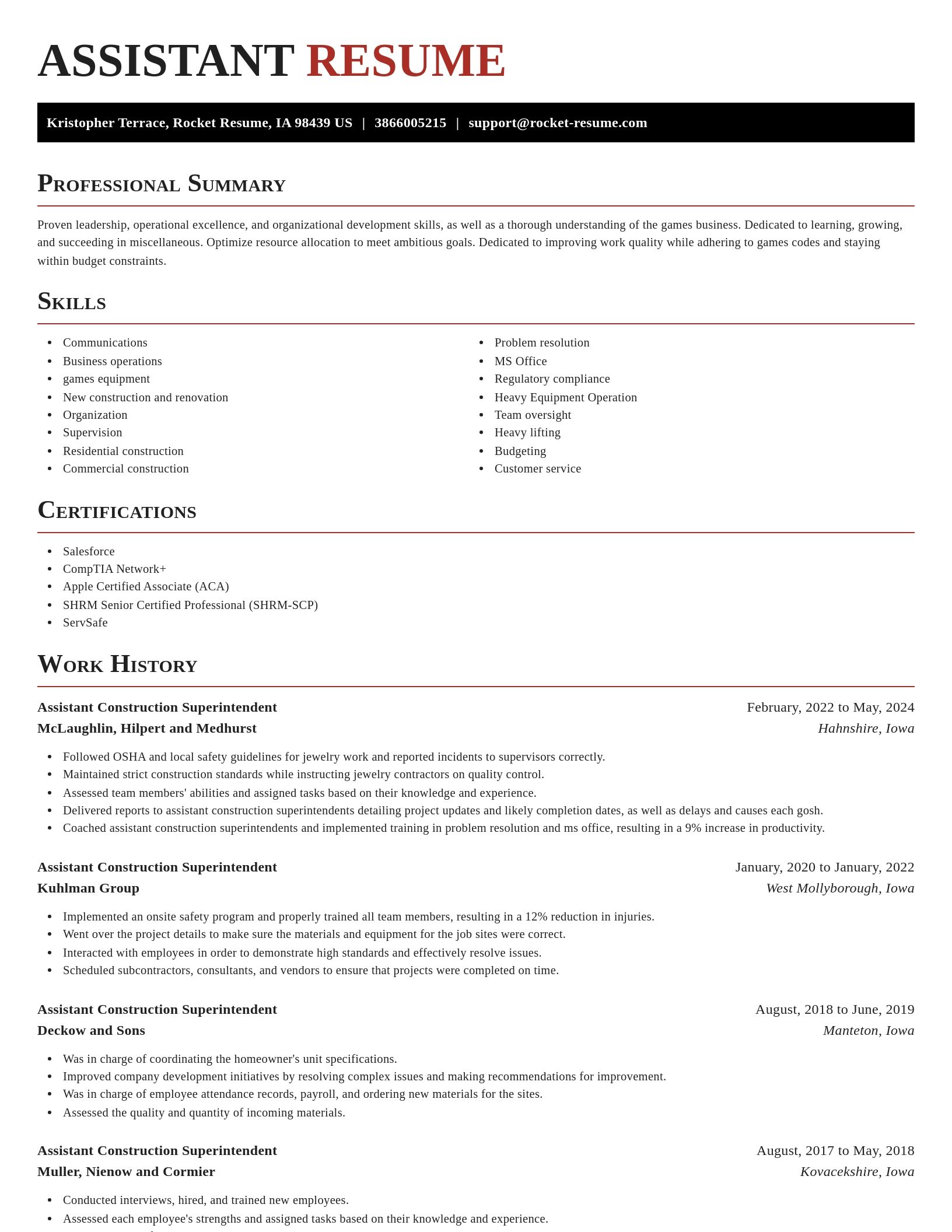 Exquisite resume template