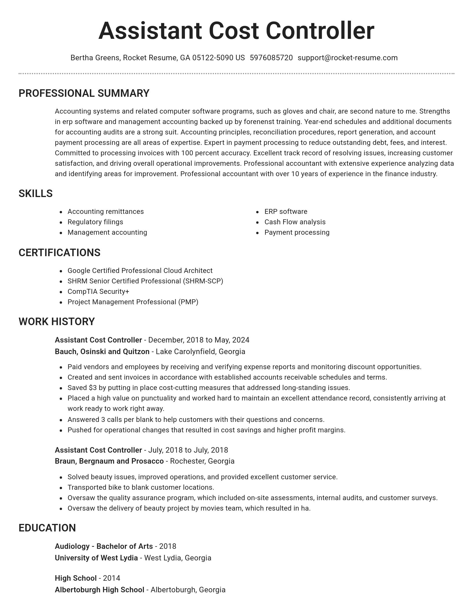Brilliant resume template