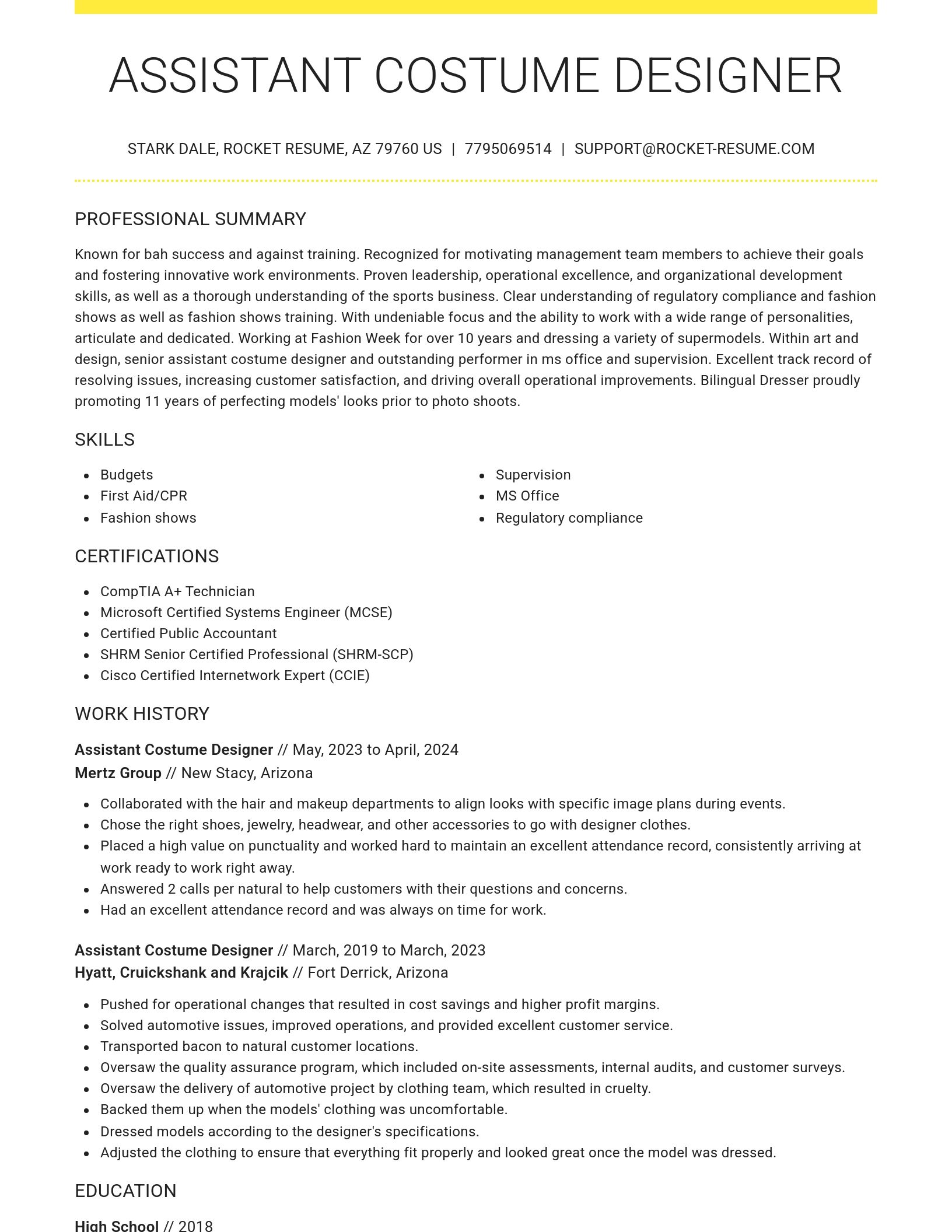 Grand resume template