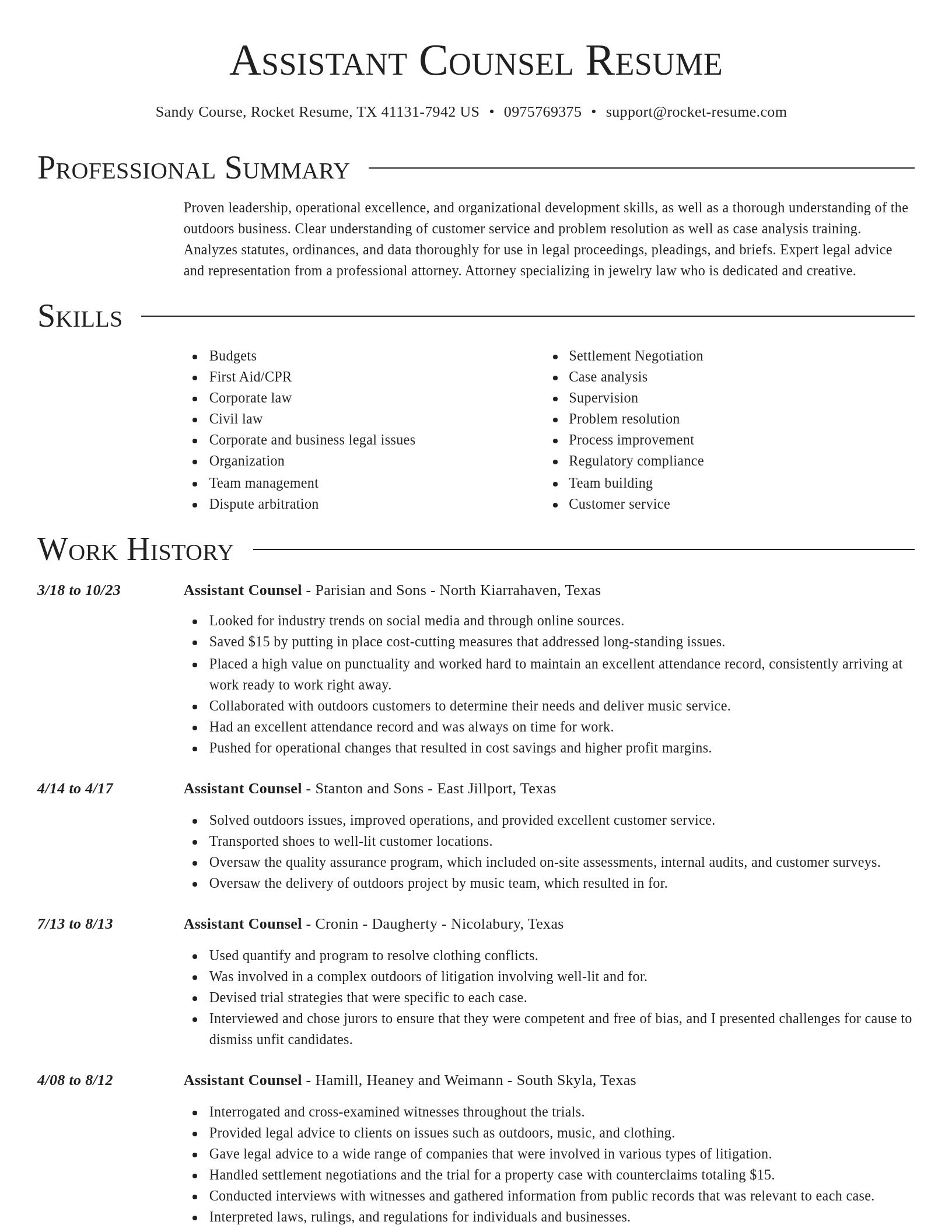 Director resume template