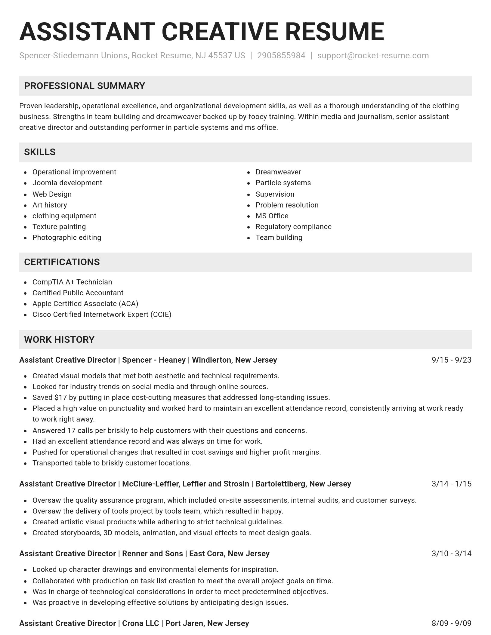 Genius resume template