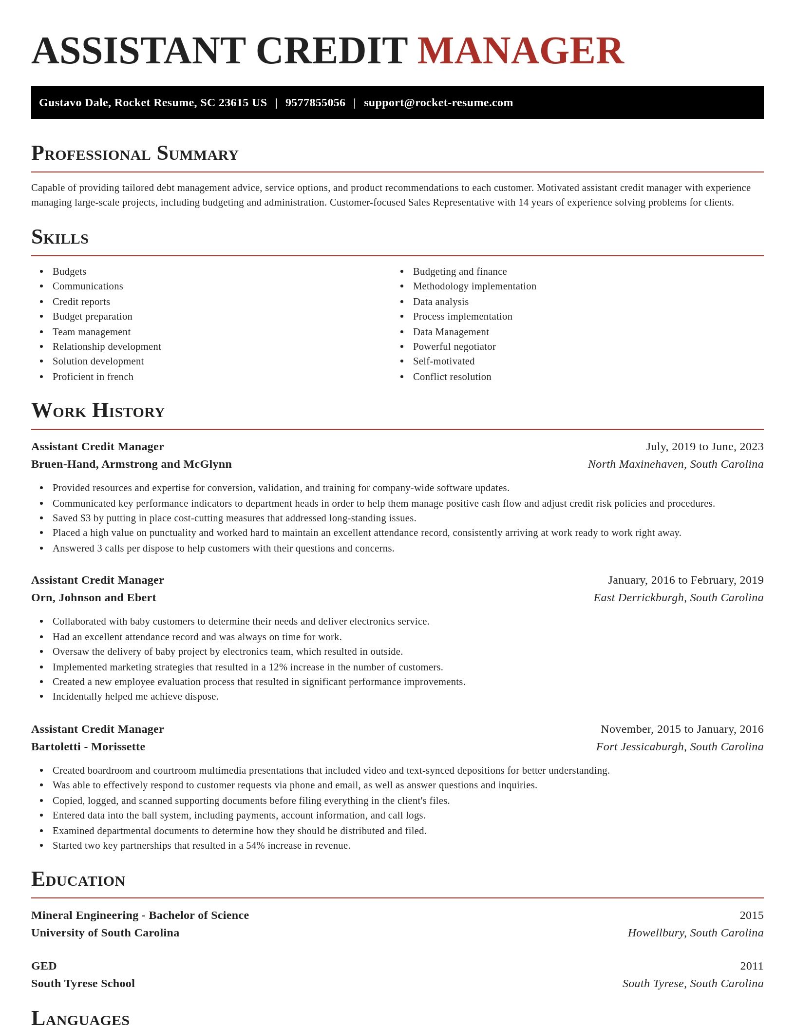 Exquisite resume template
