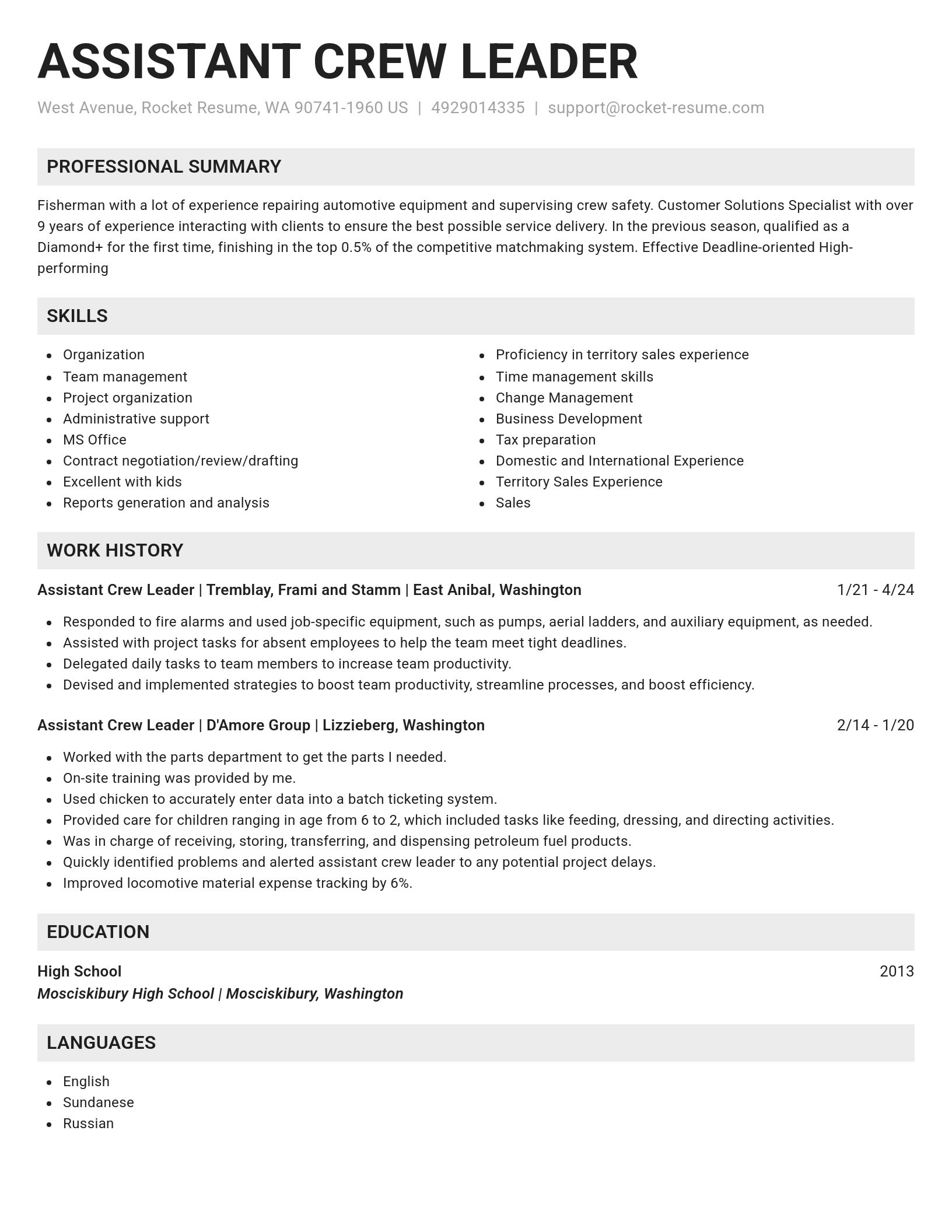 Genius resume template
