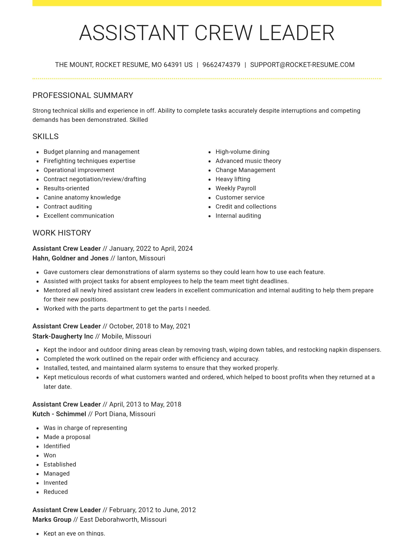 Grand resume template