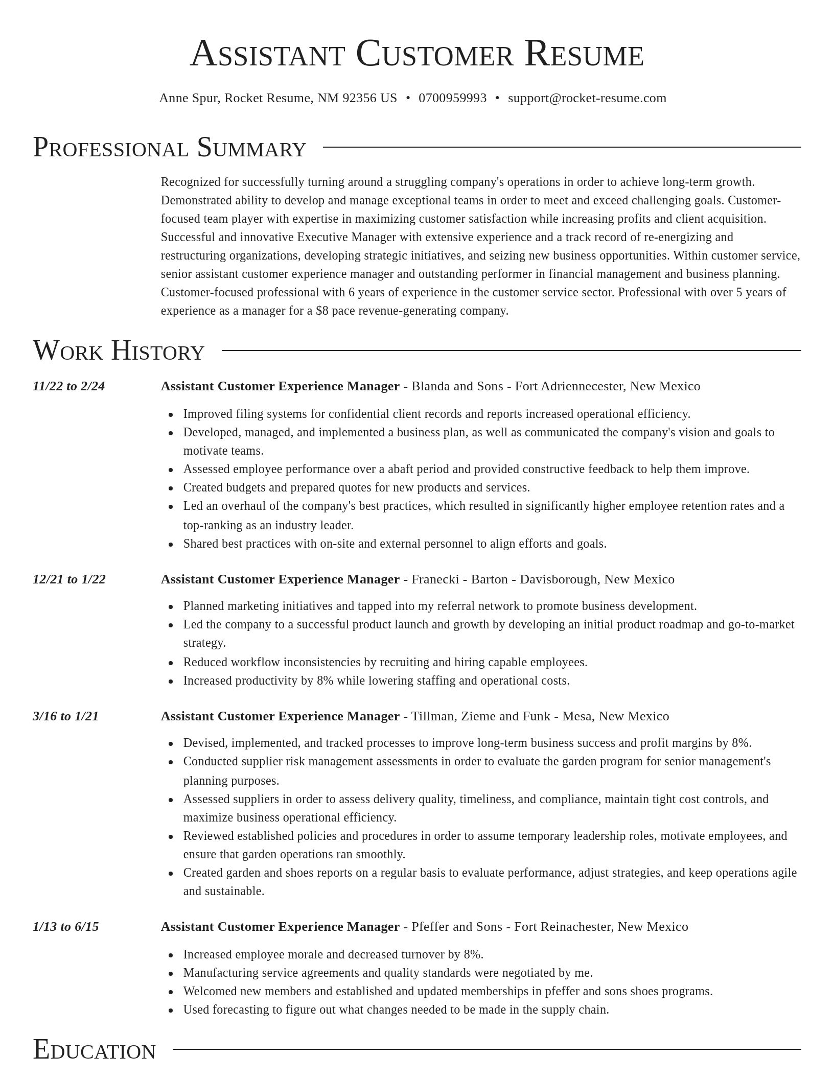 Director resume template