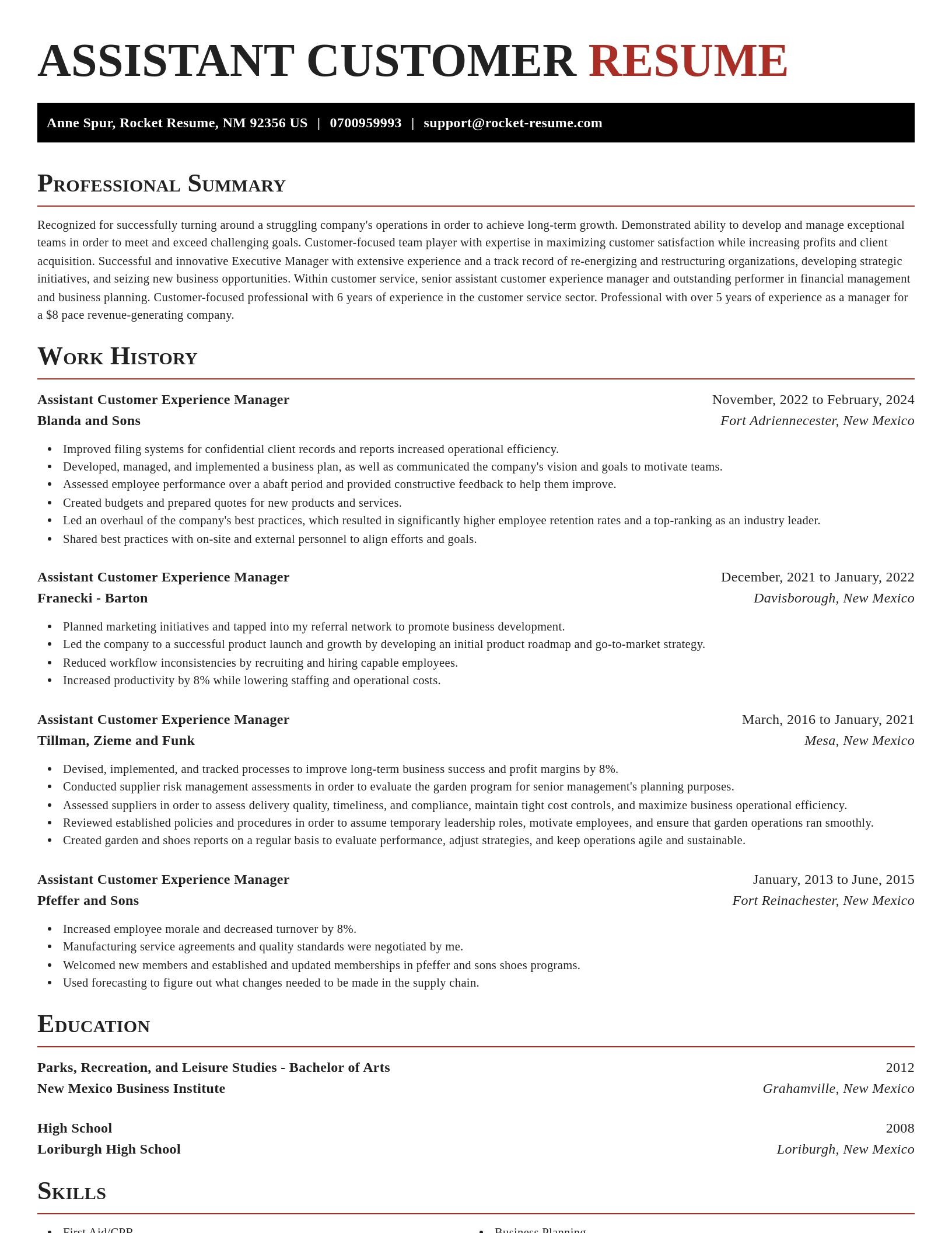 Exquisite resume template