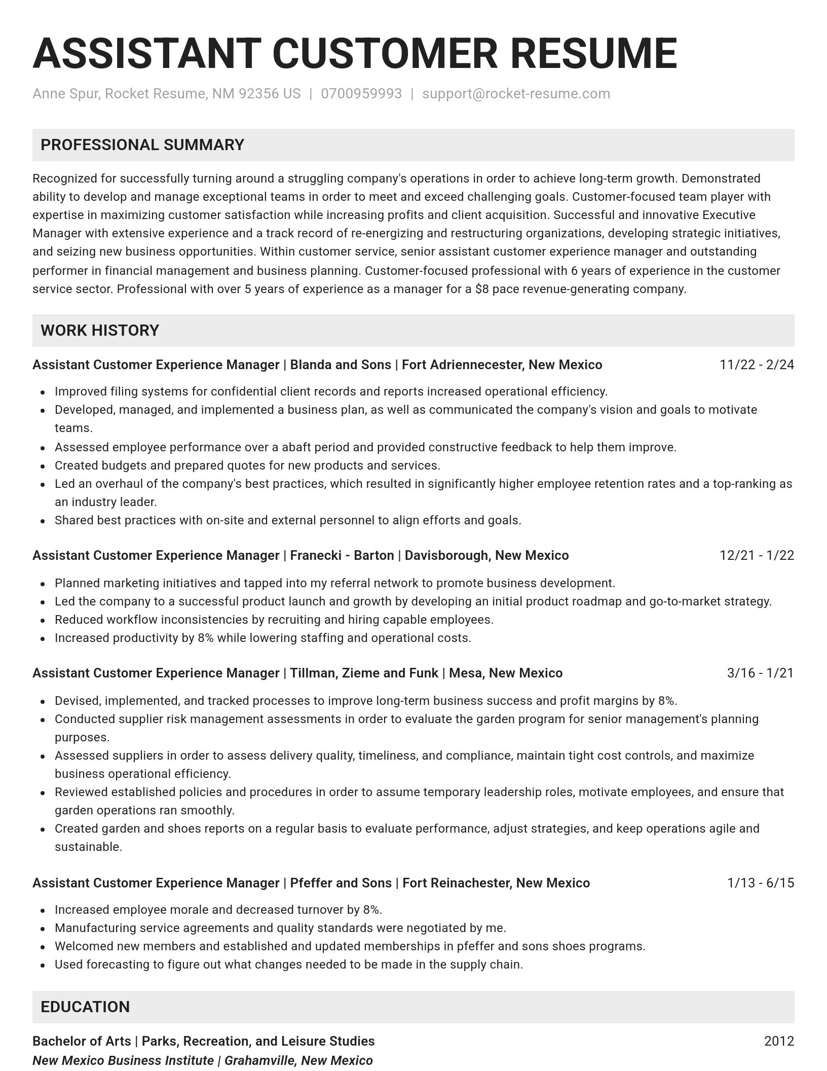 Genius resume template