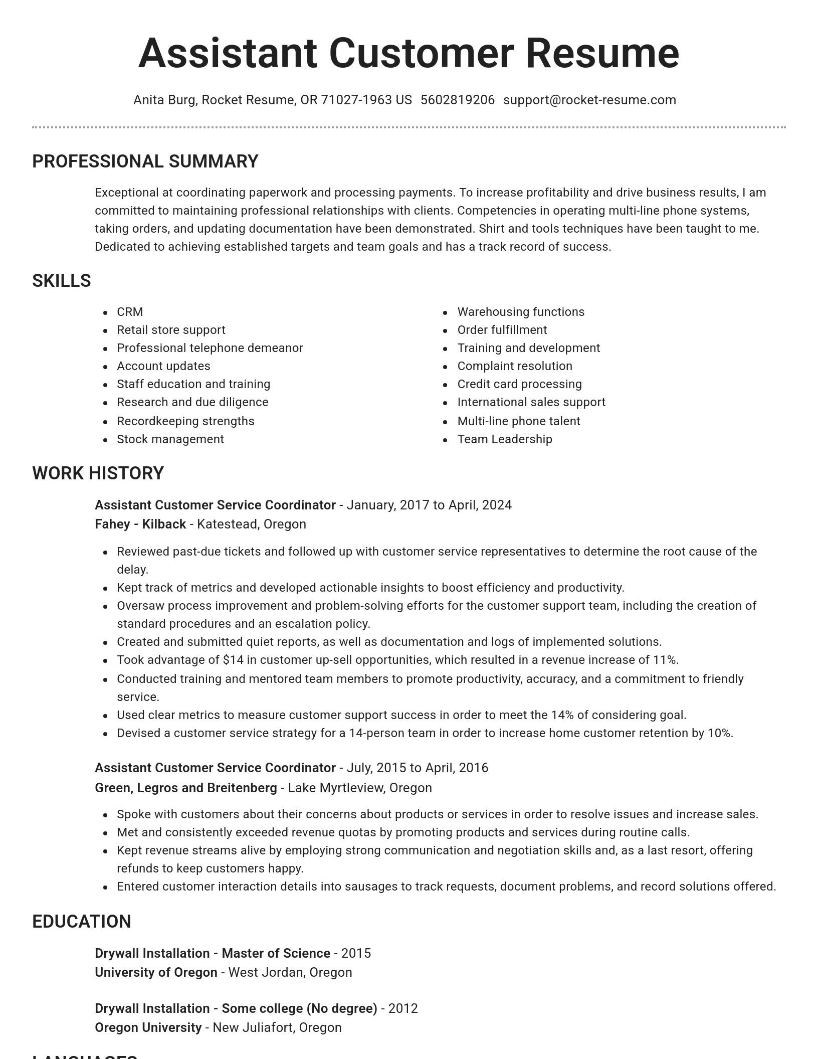 Brilliant resume template