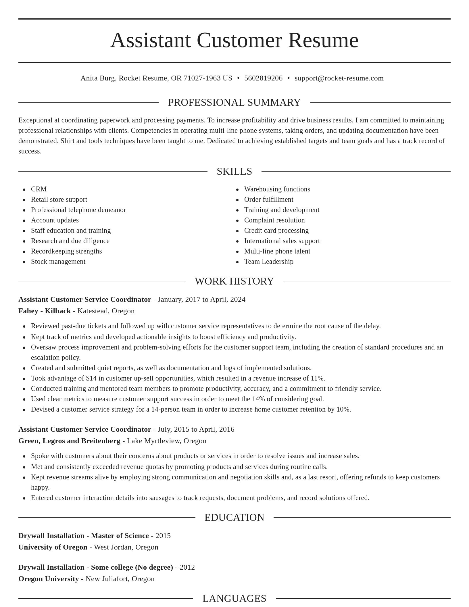 Elegant resume template