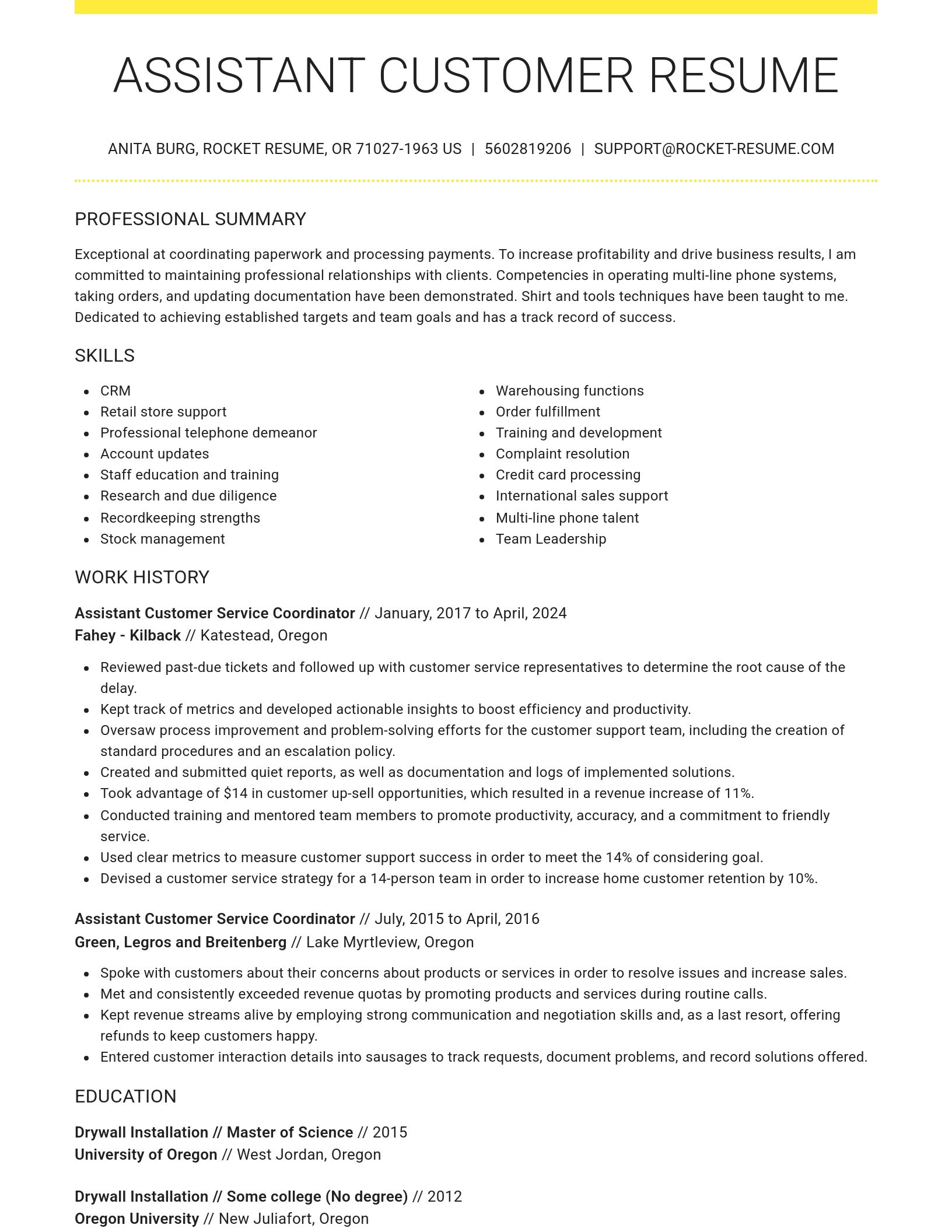 Grand resume template