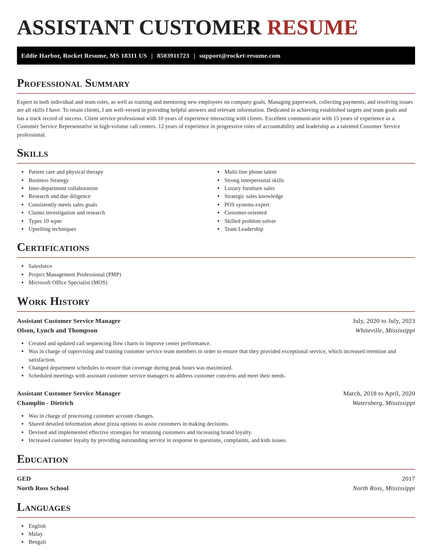 Exquisite resume template
