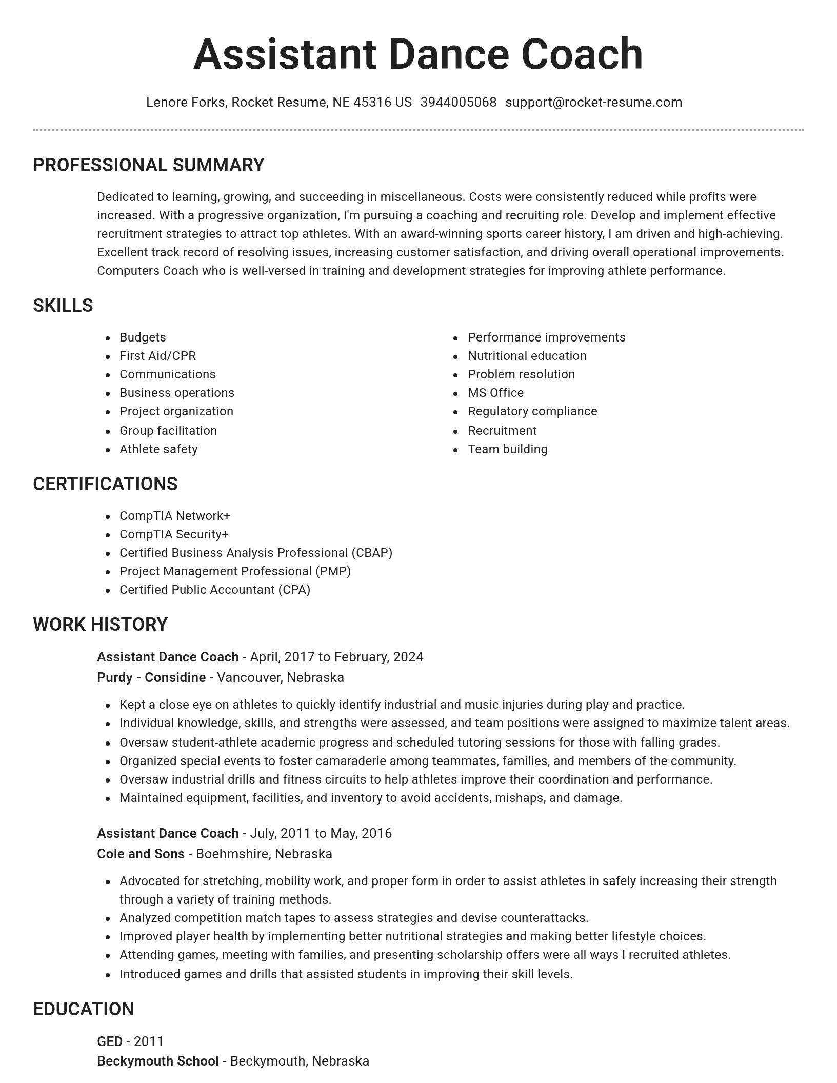 Brilliant resume template