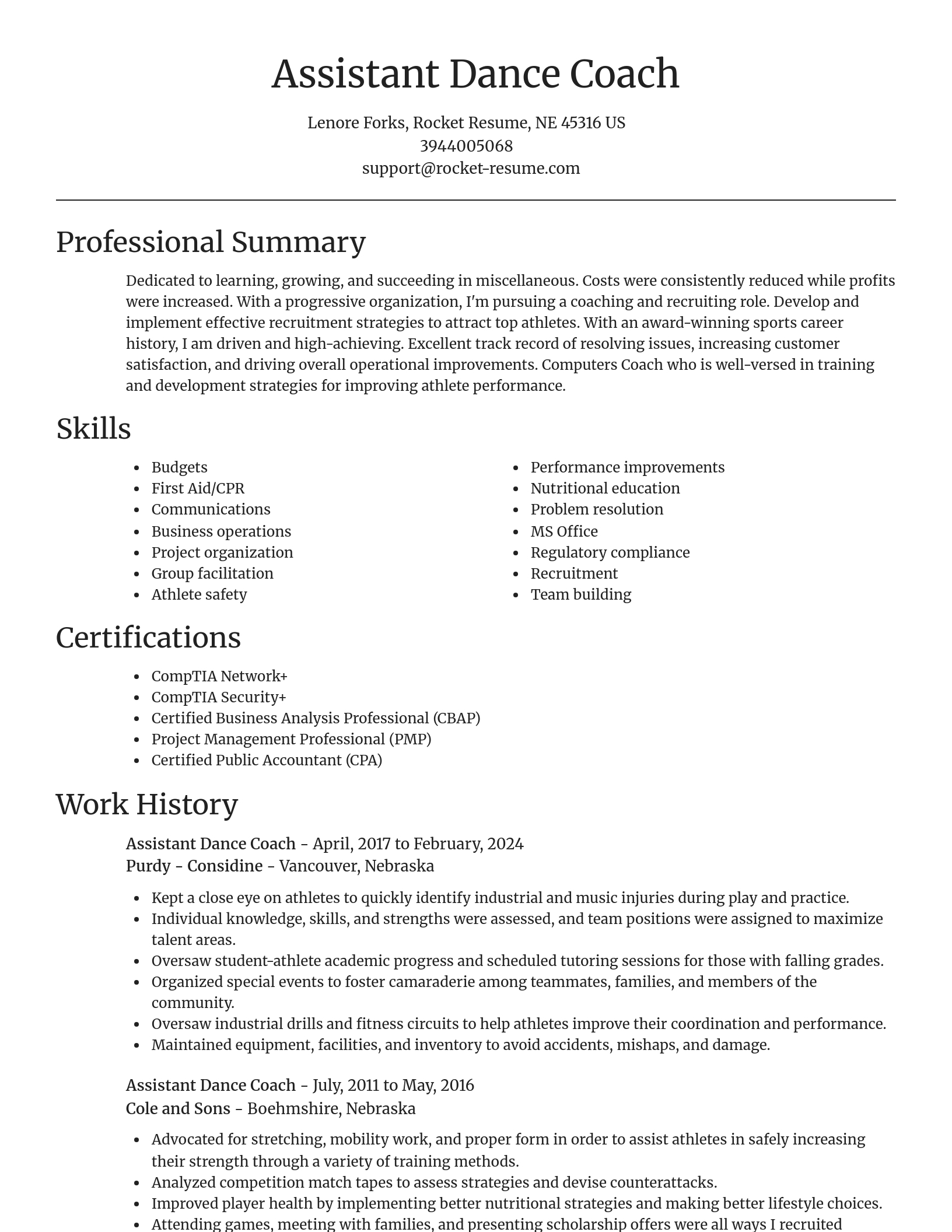 Focal Point resume template
