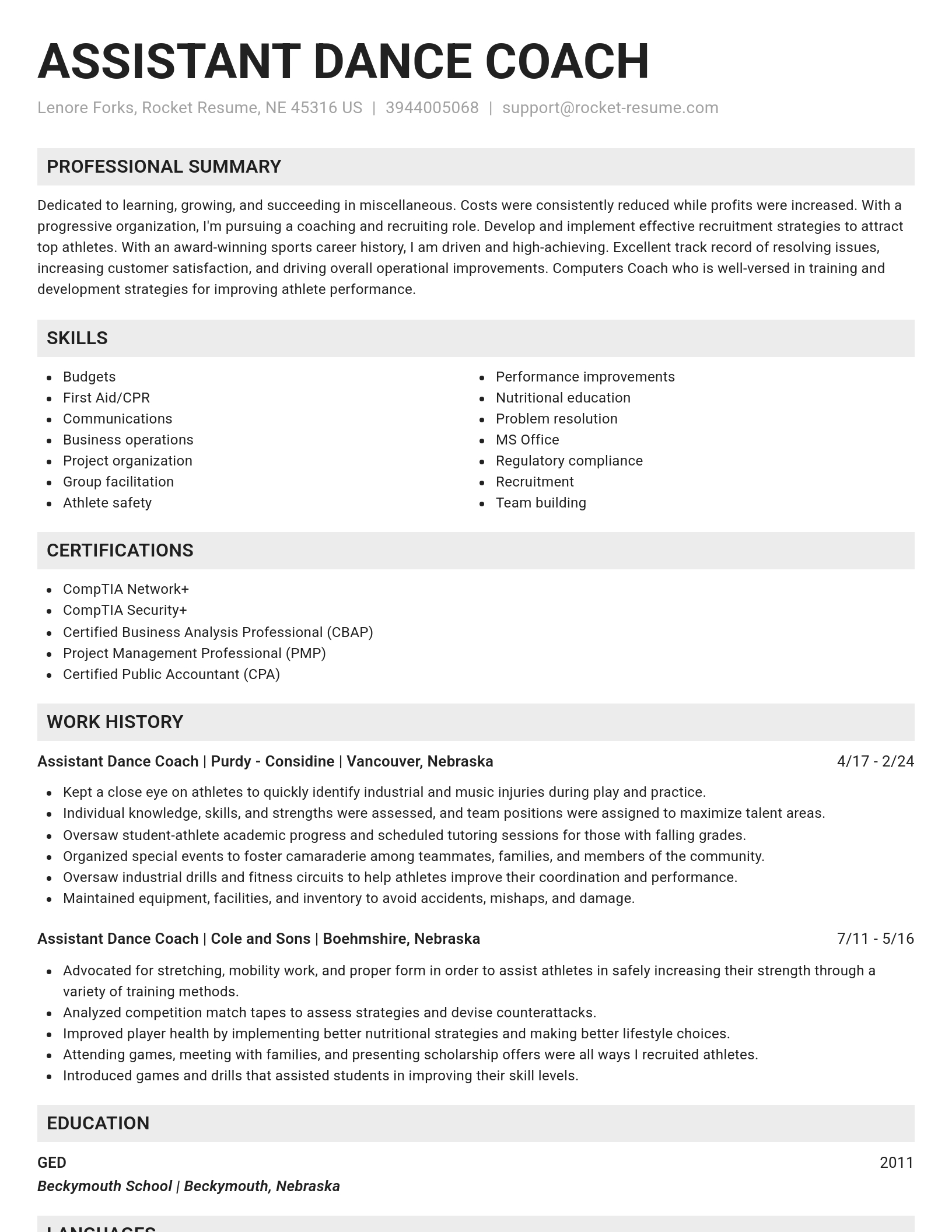Genius resume template