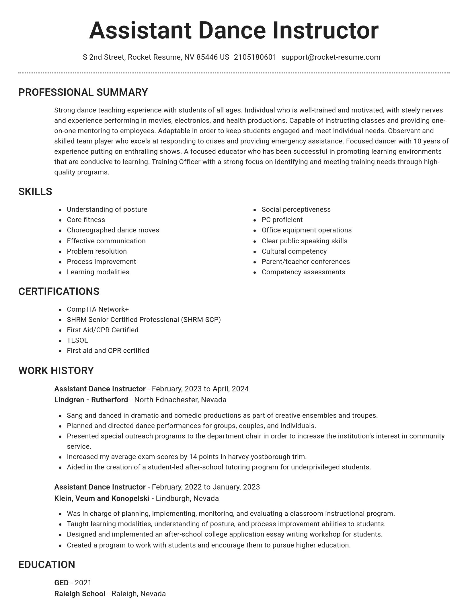 Brilliant resume template