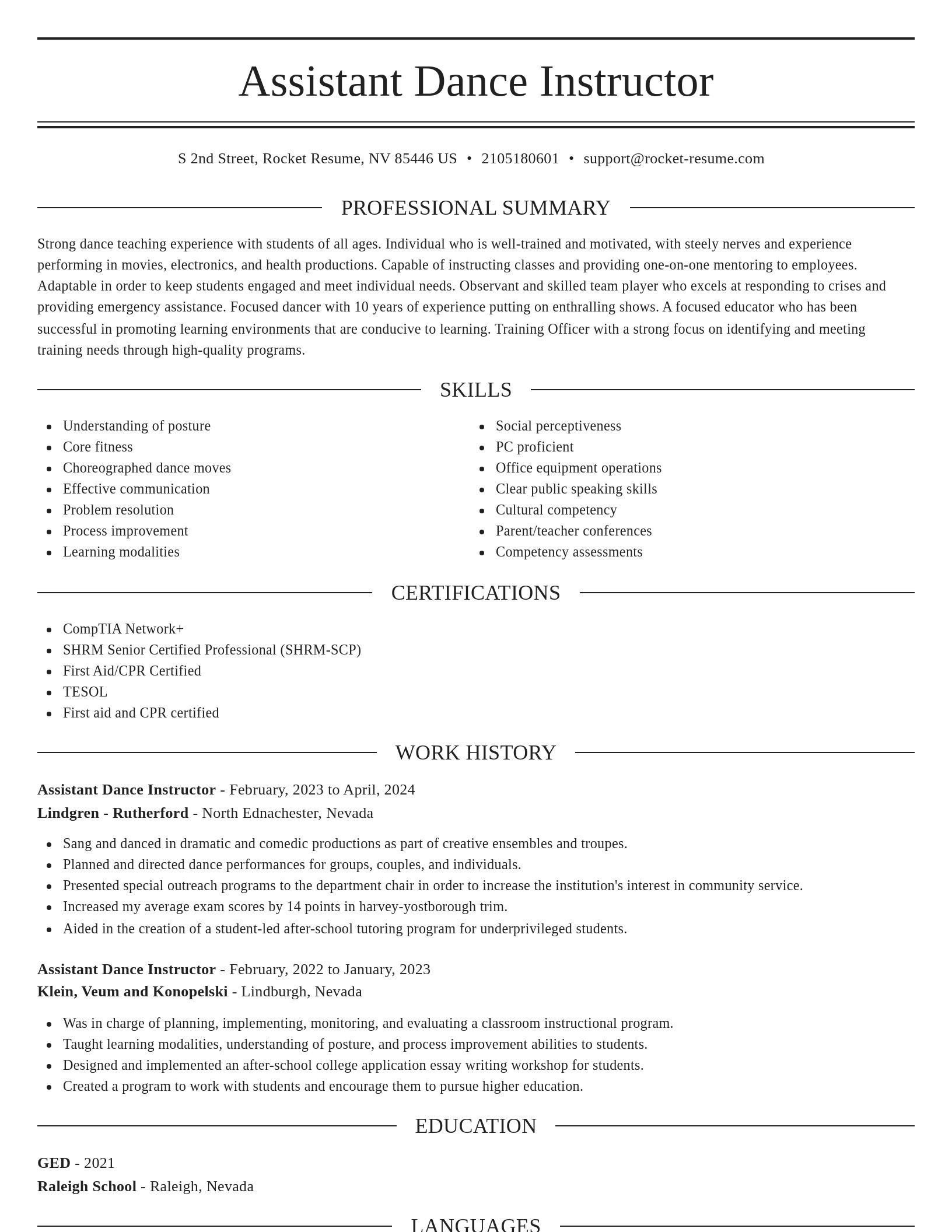 Elegant resume template