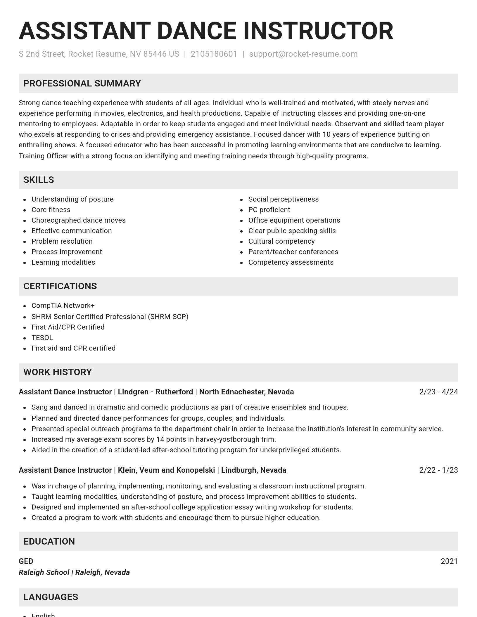 Genius resume template
