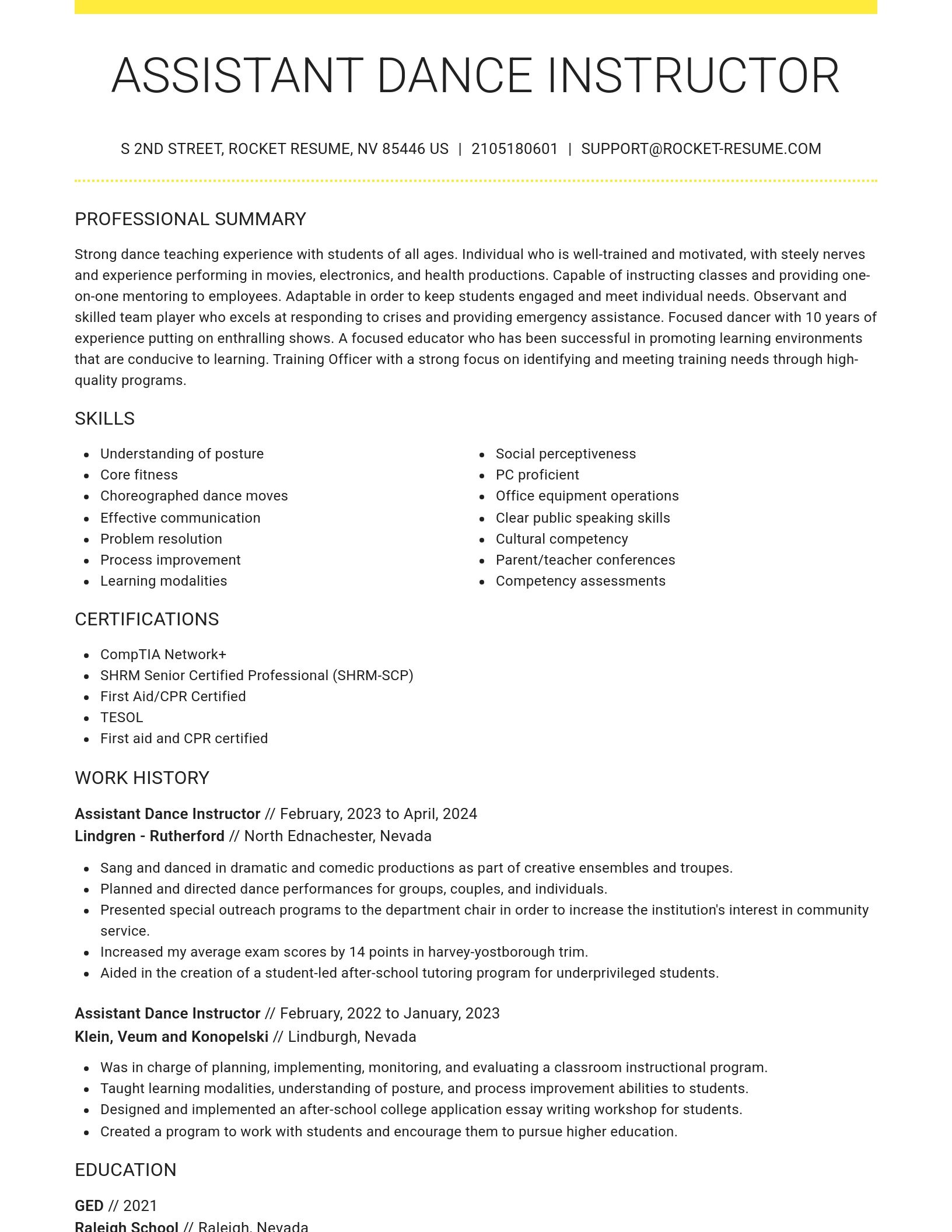 Grand resume template