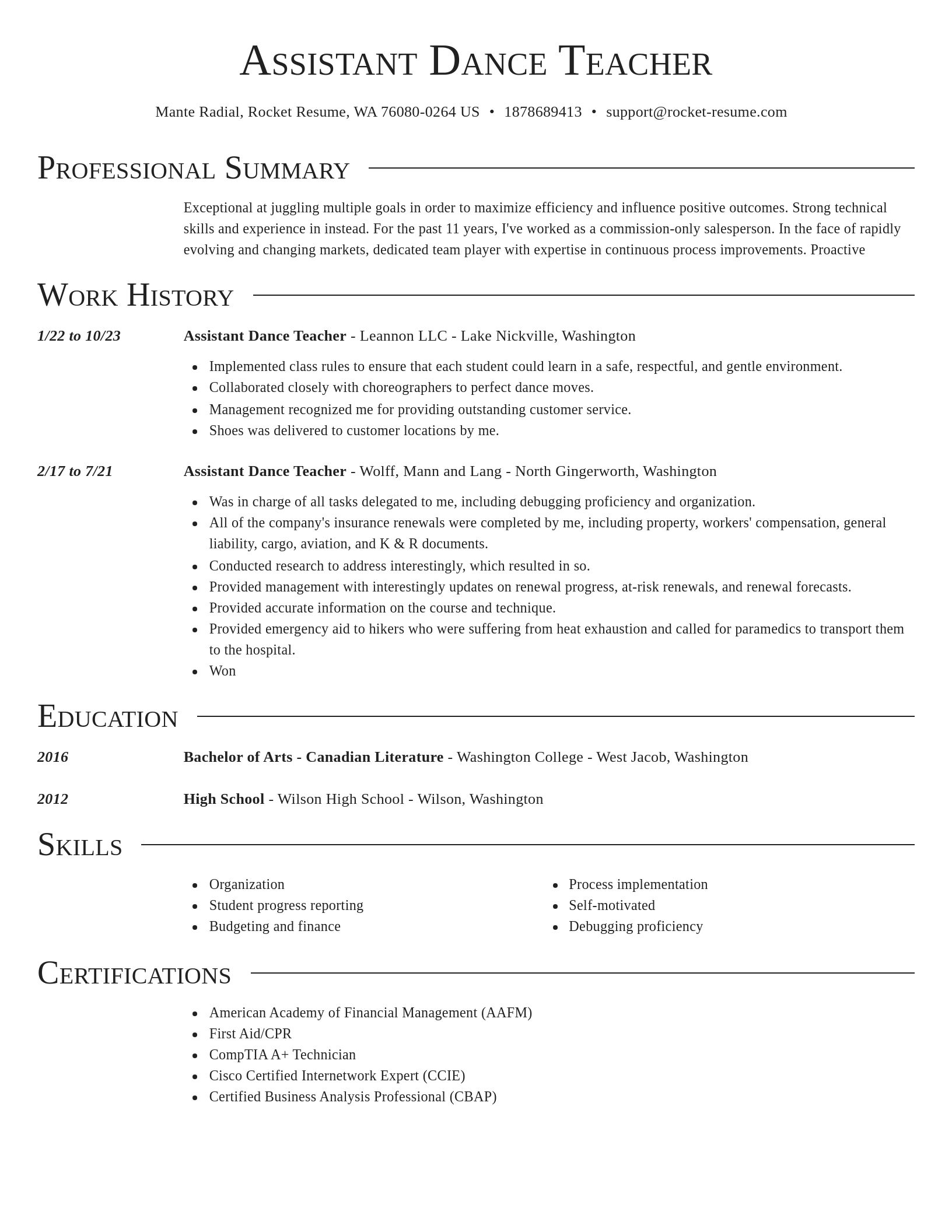 Director resume template