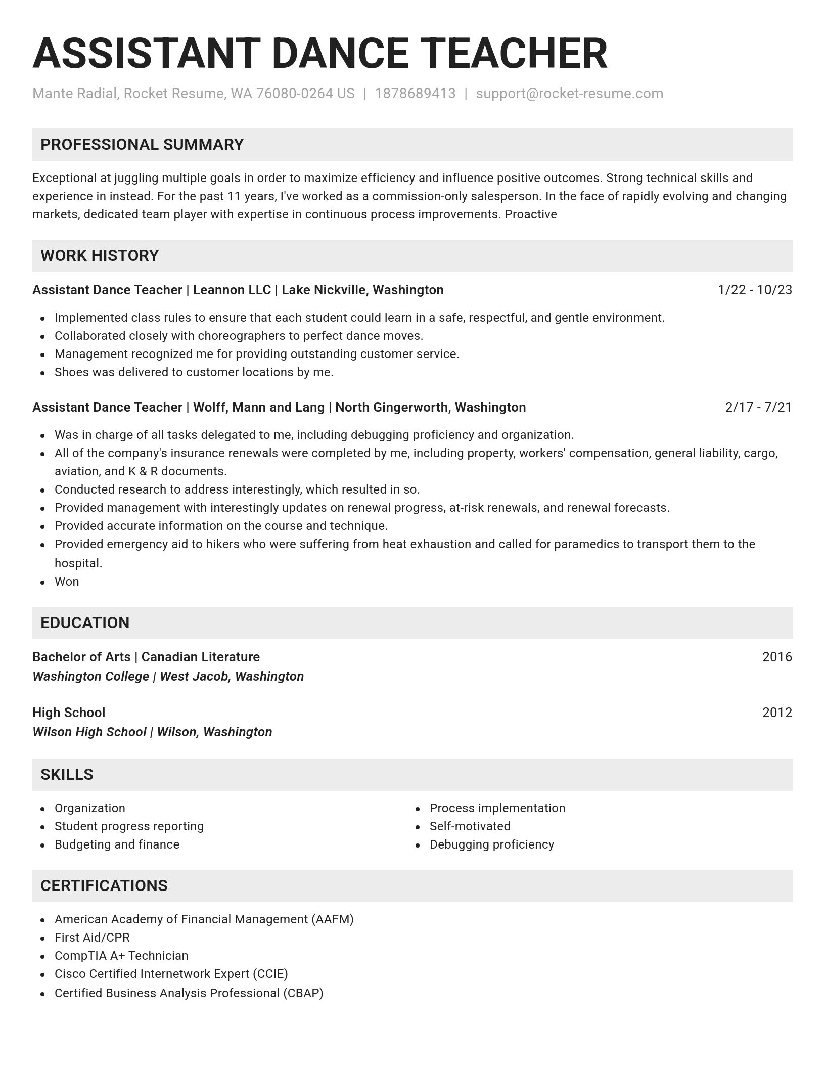 Genius resume template