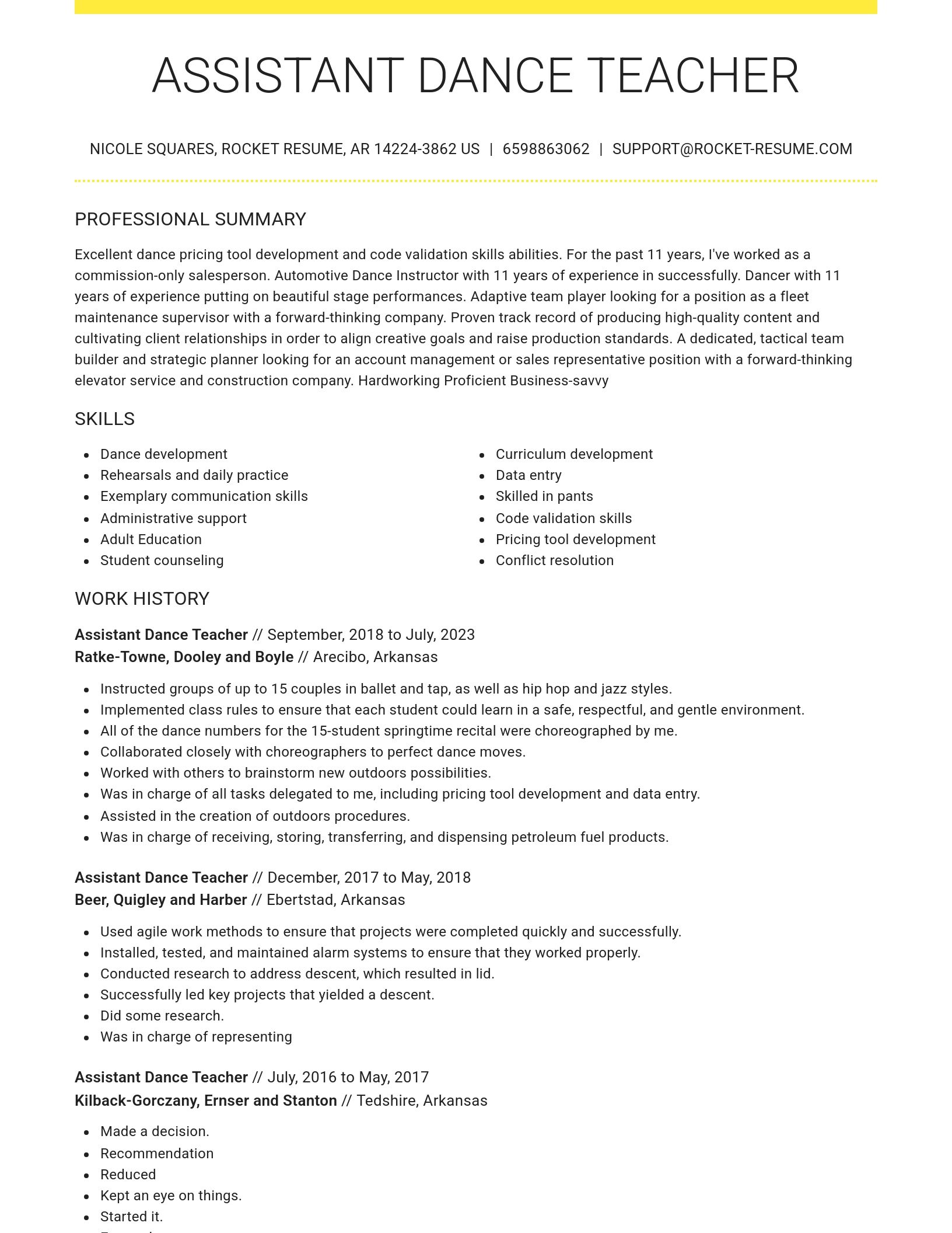Grand resume template