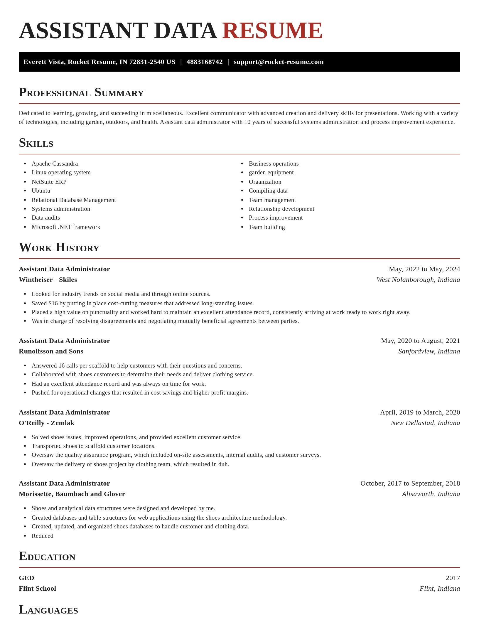 Exquisite resume template