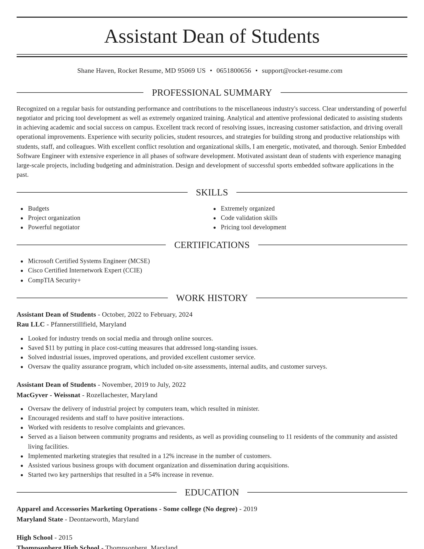 Elegant resume template