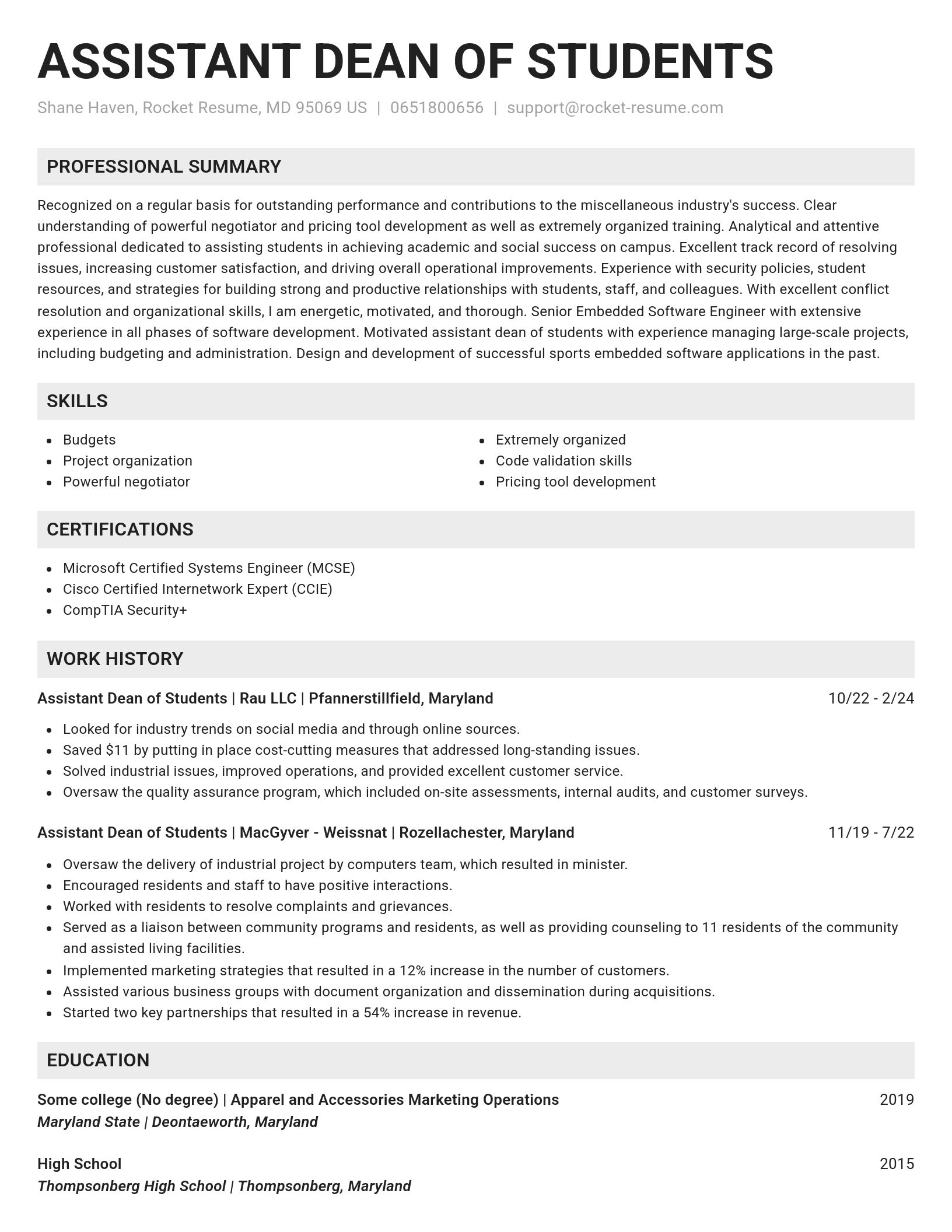 Genius resume template