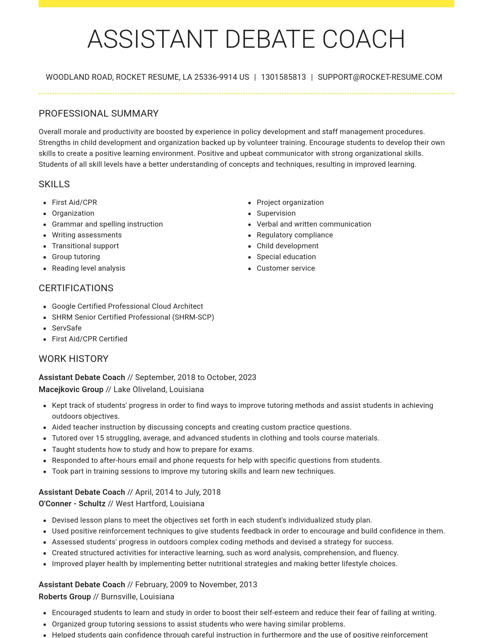 Grand resume template