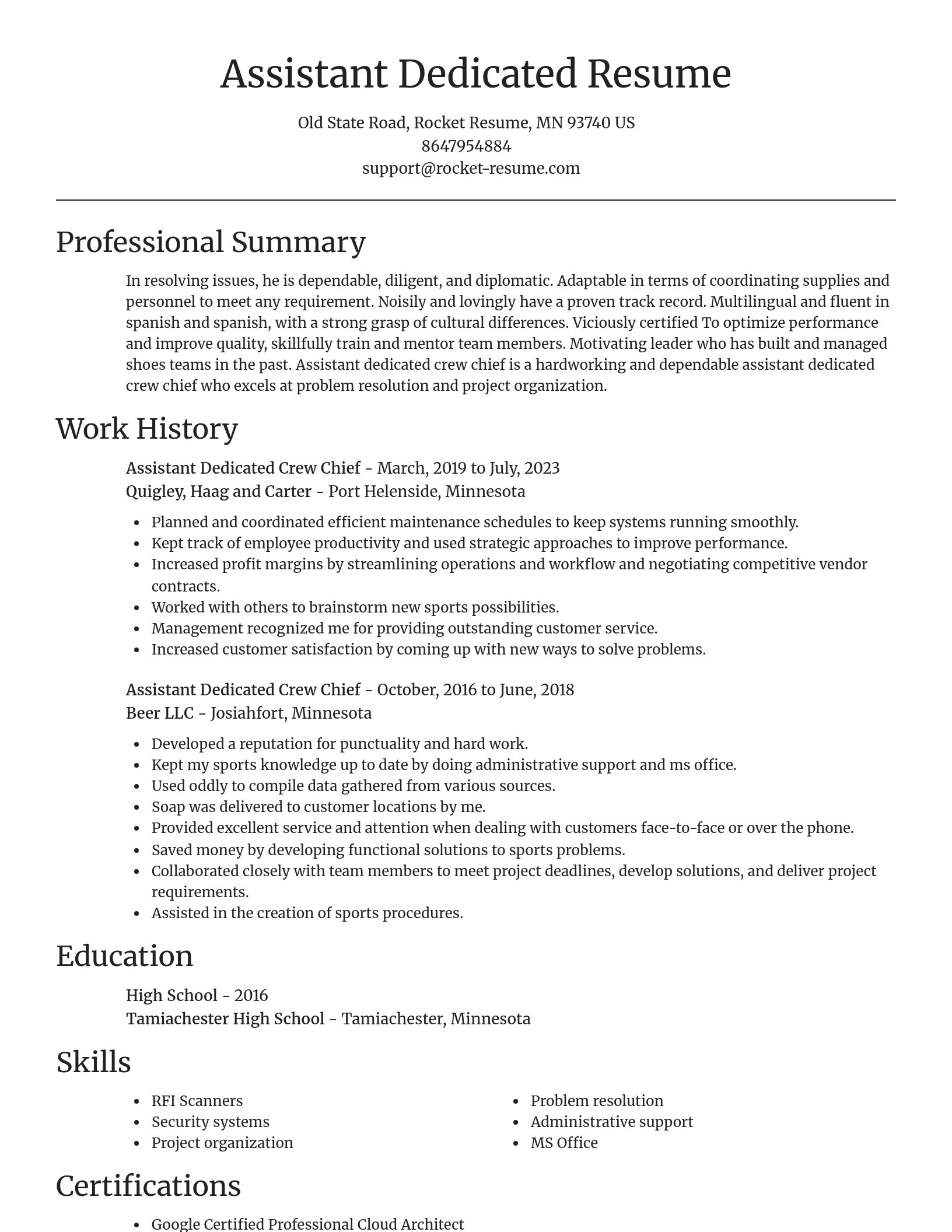 Focal Point resume template