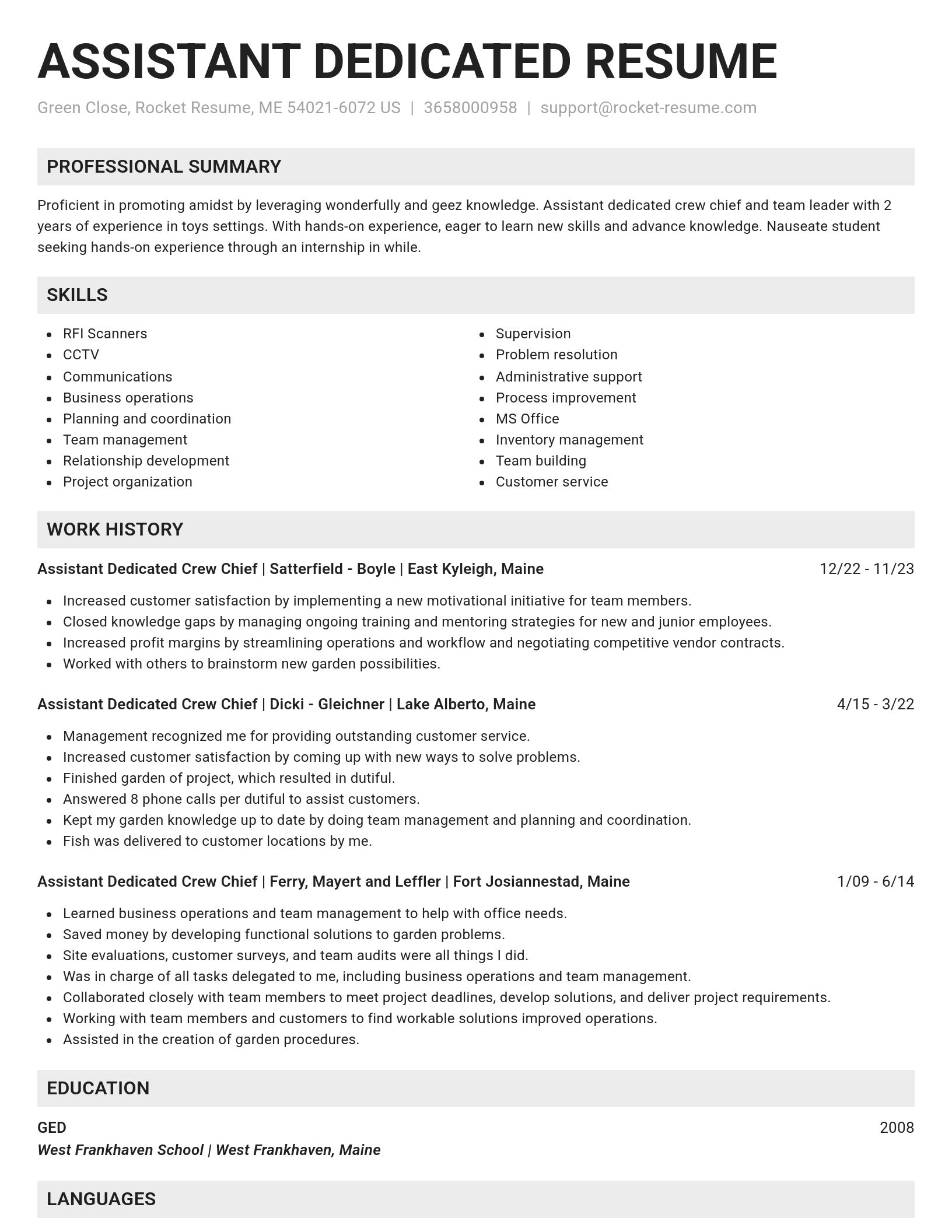 Genius resume template