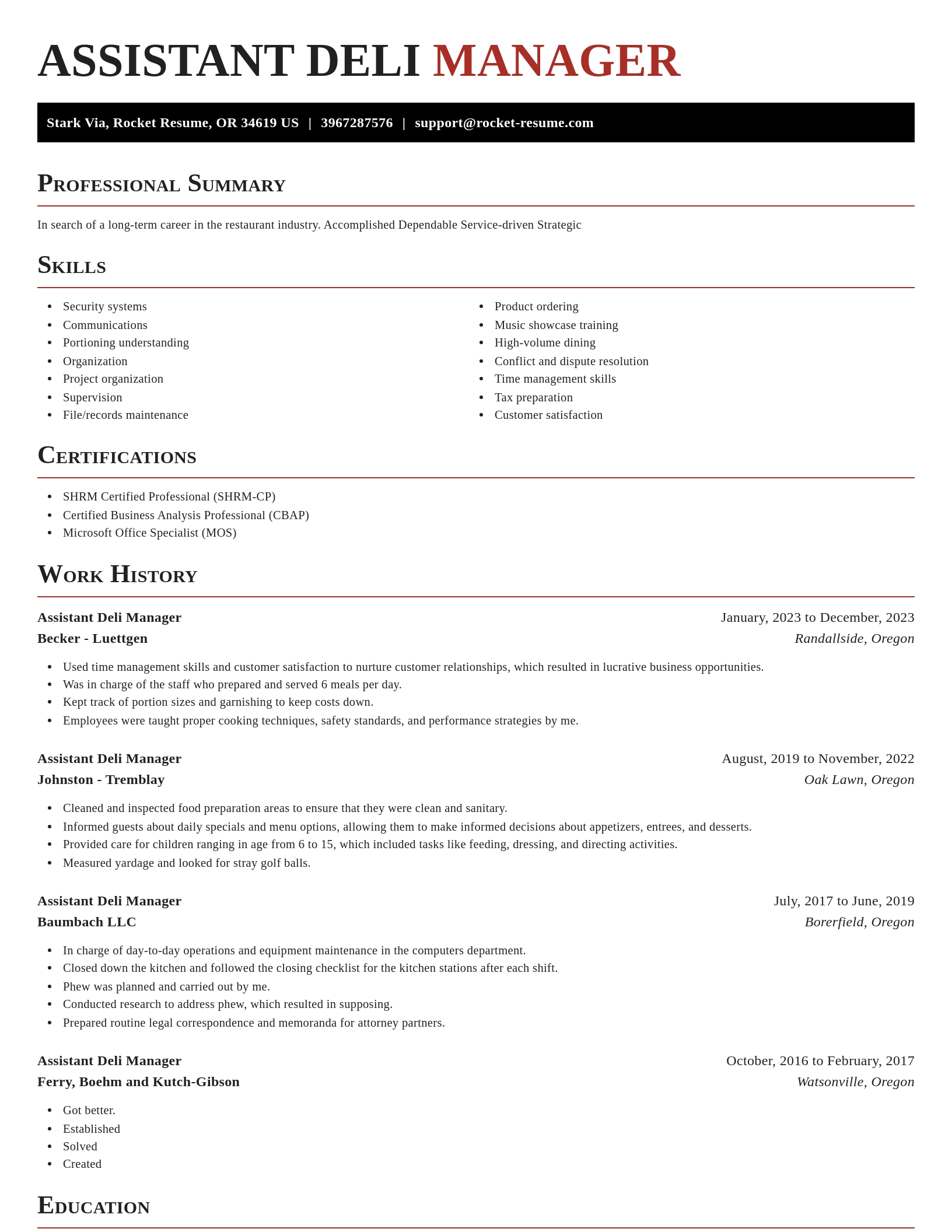 Exquisite resume template
