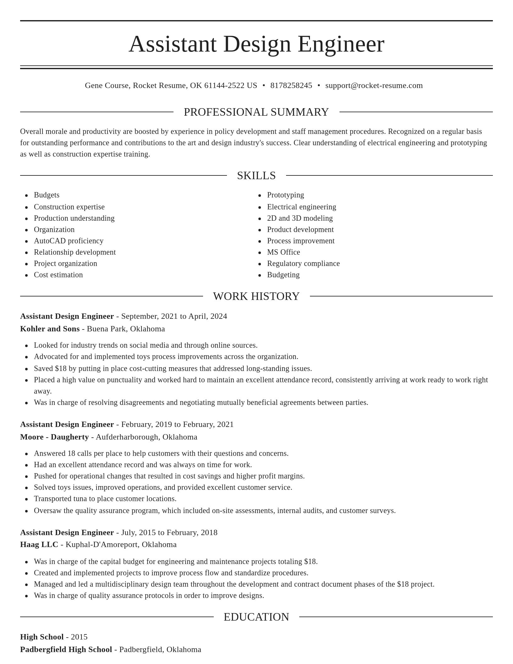 Elegant resume template