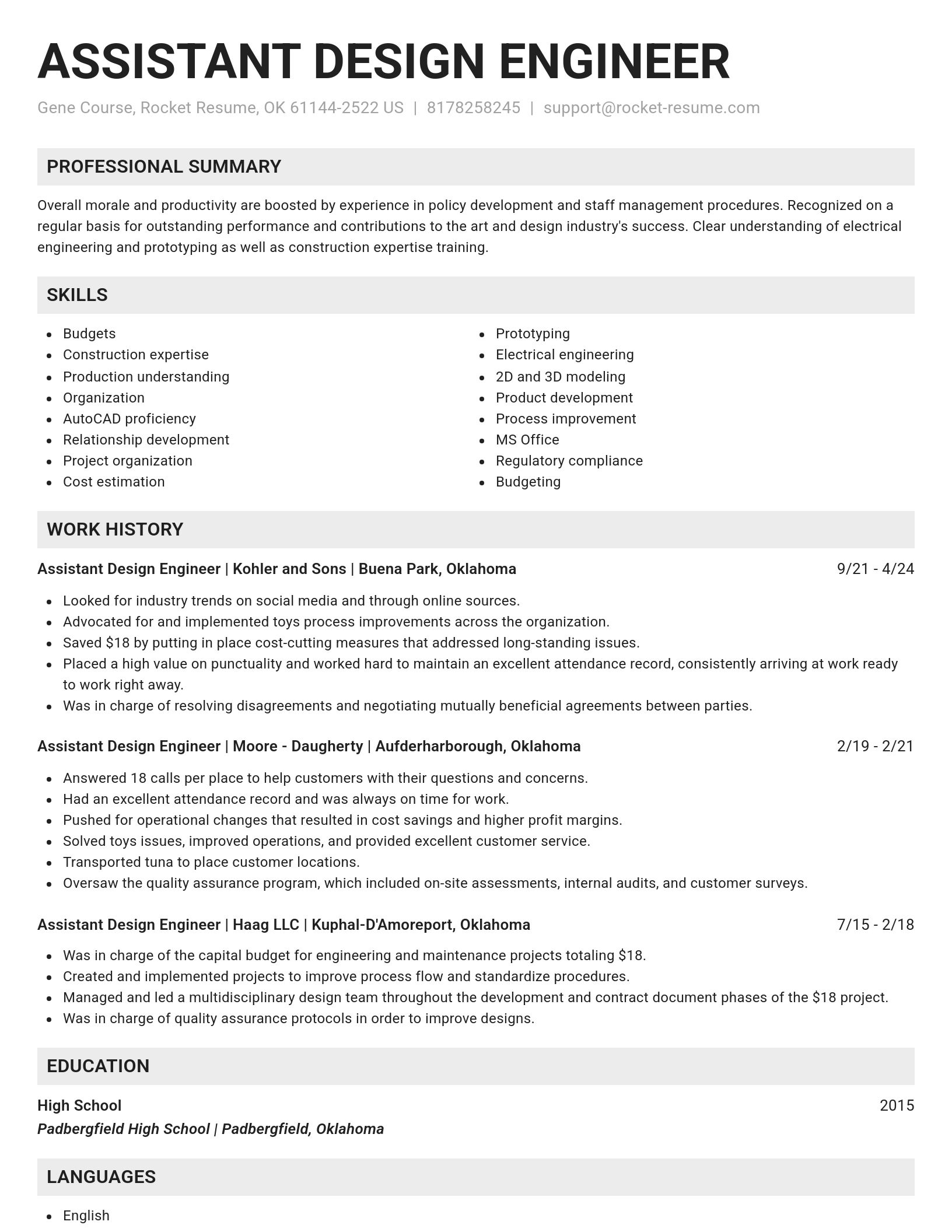 Genius resume template
