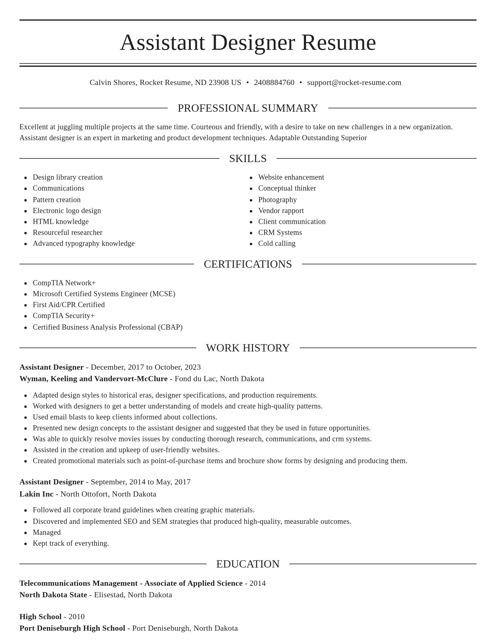 Elegant resume template