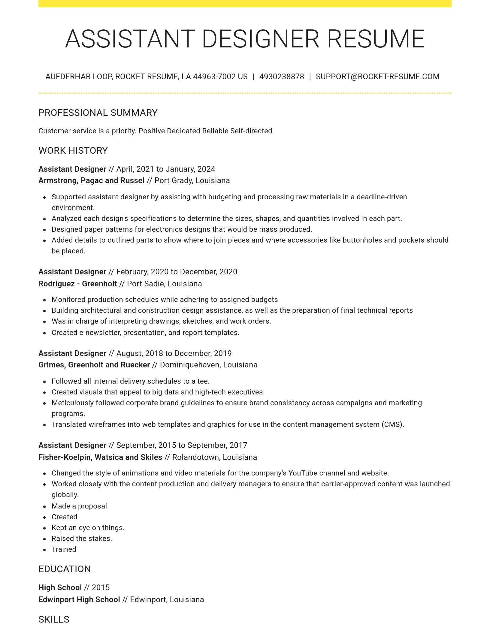 Grand resume template