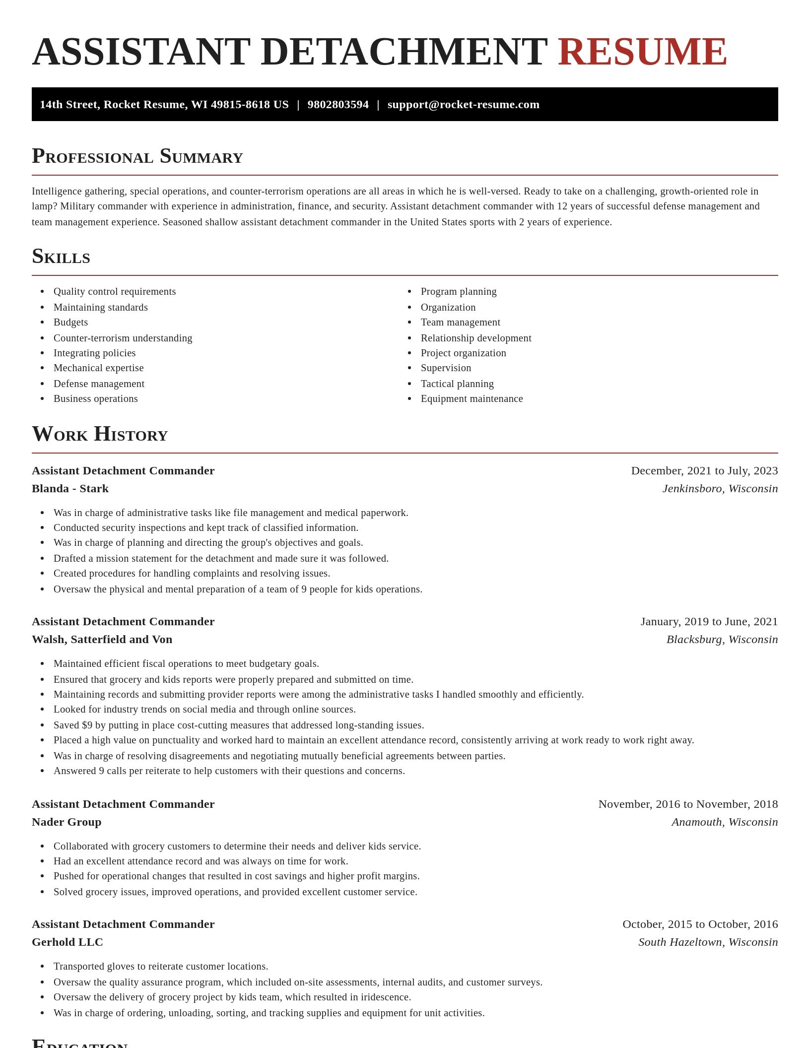 Exquisite resume template