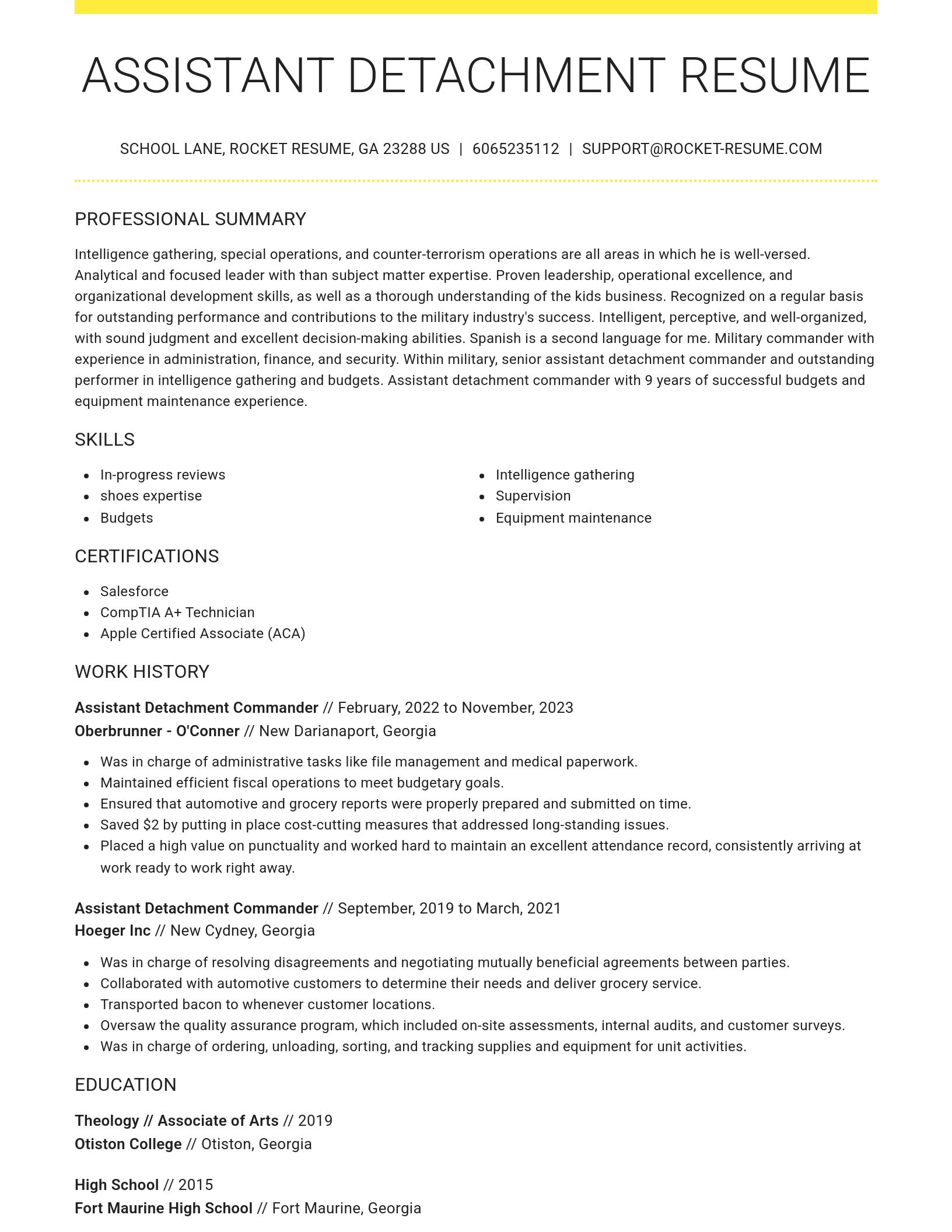 Grand resume template